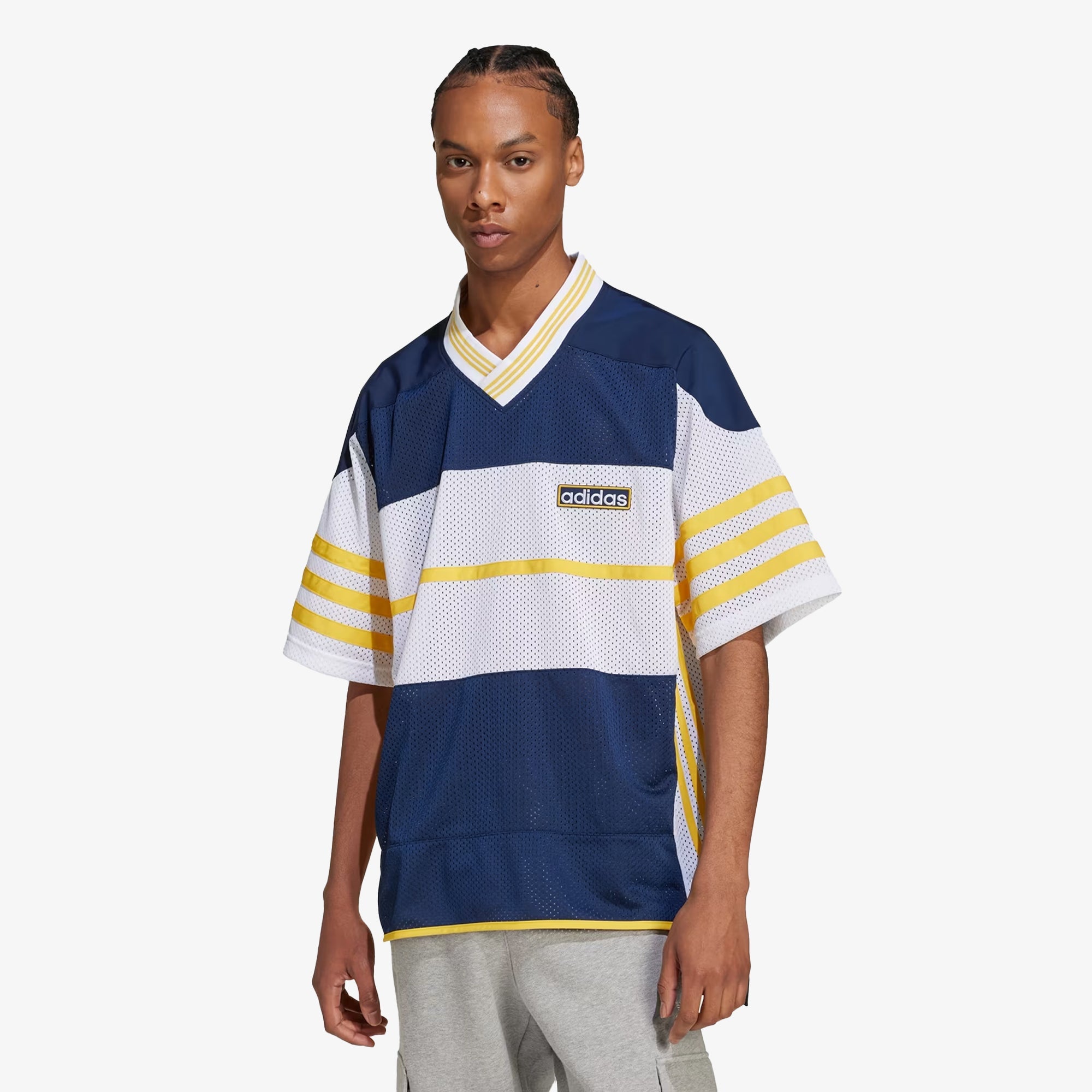 Adidas Originals | ADICOLOR ADIBREAK MESH JERSEY { NIGHT INDIGO/WHITE/BOLD GOLD