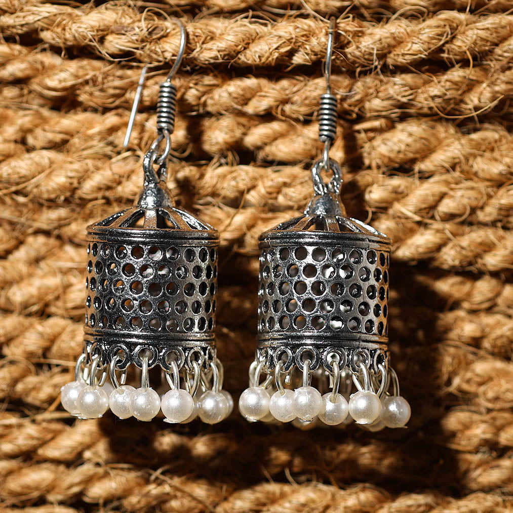 JALPARI Amira Handcrafted GS Beaded Jhumki Earrings - view 2