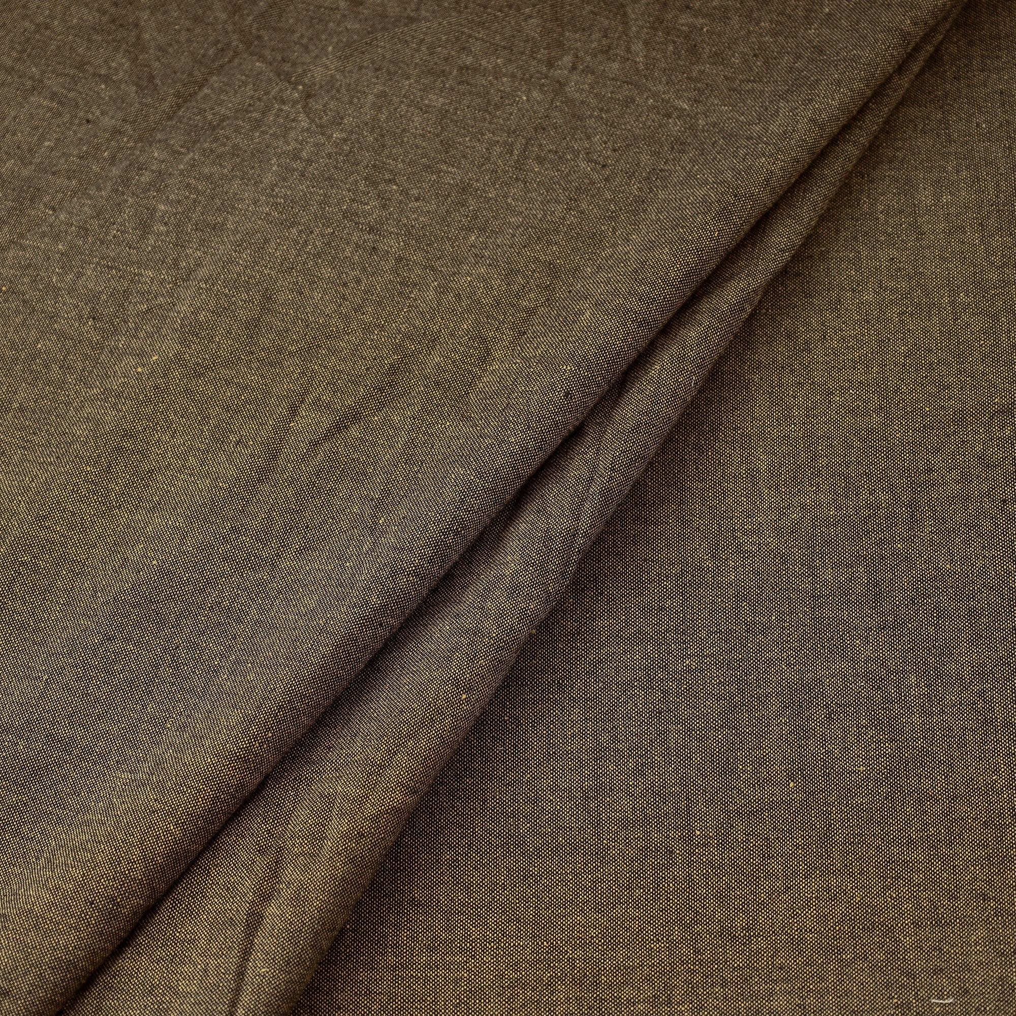AHA VASTRA HANDLOOM Brown - Jhiri Pure Handloom Cotton Fabric - view 2