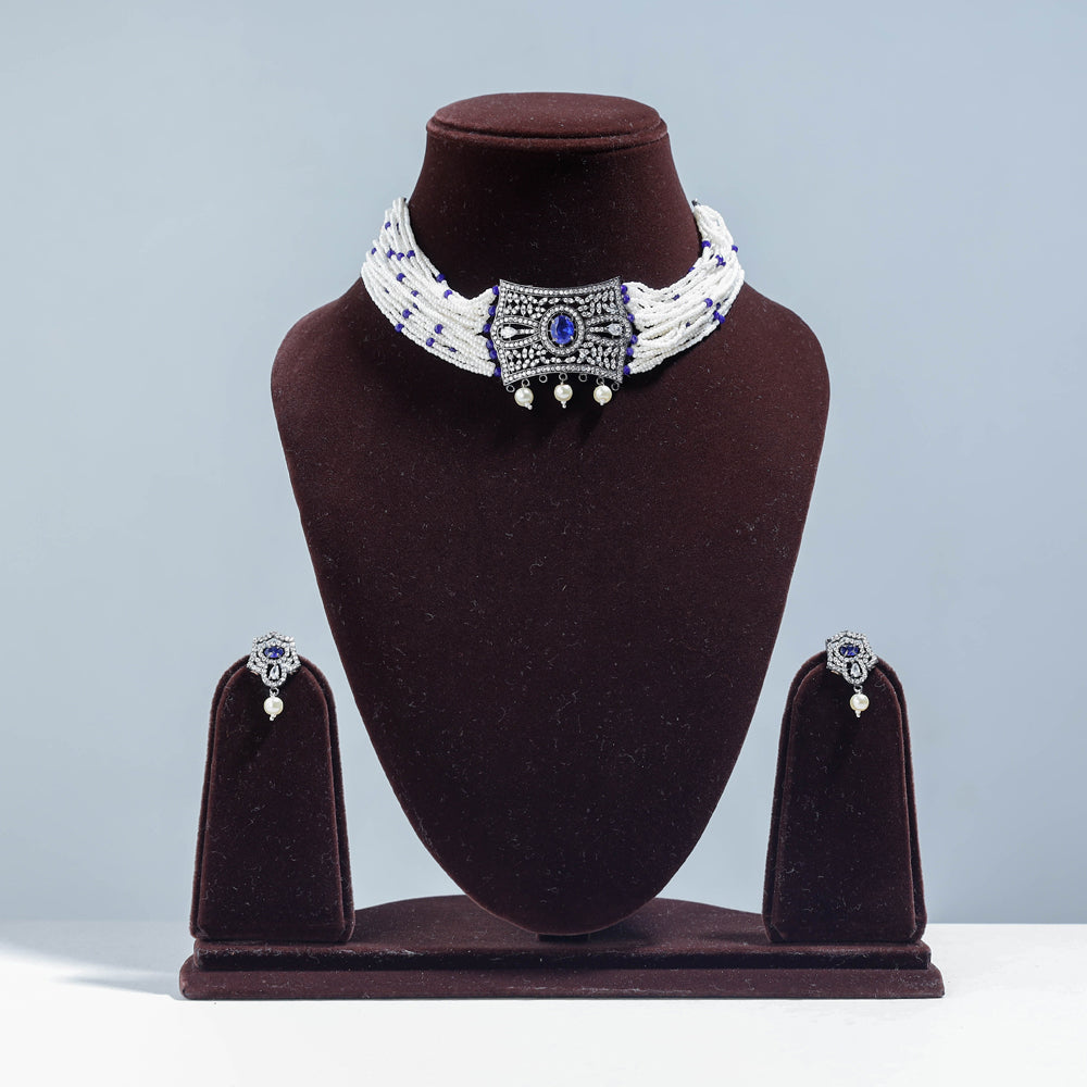 WHITE RIVER STORIES Antique Finish Beadwork Necklace Set