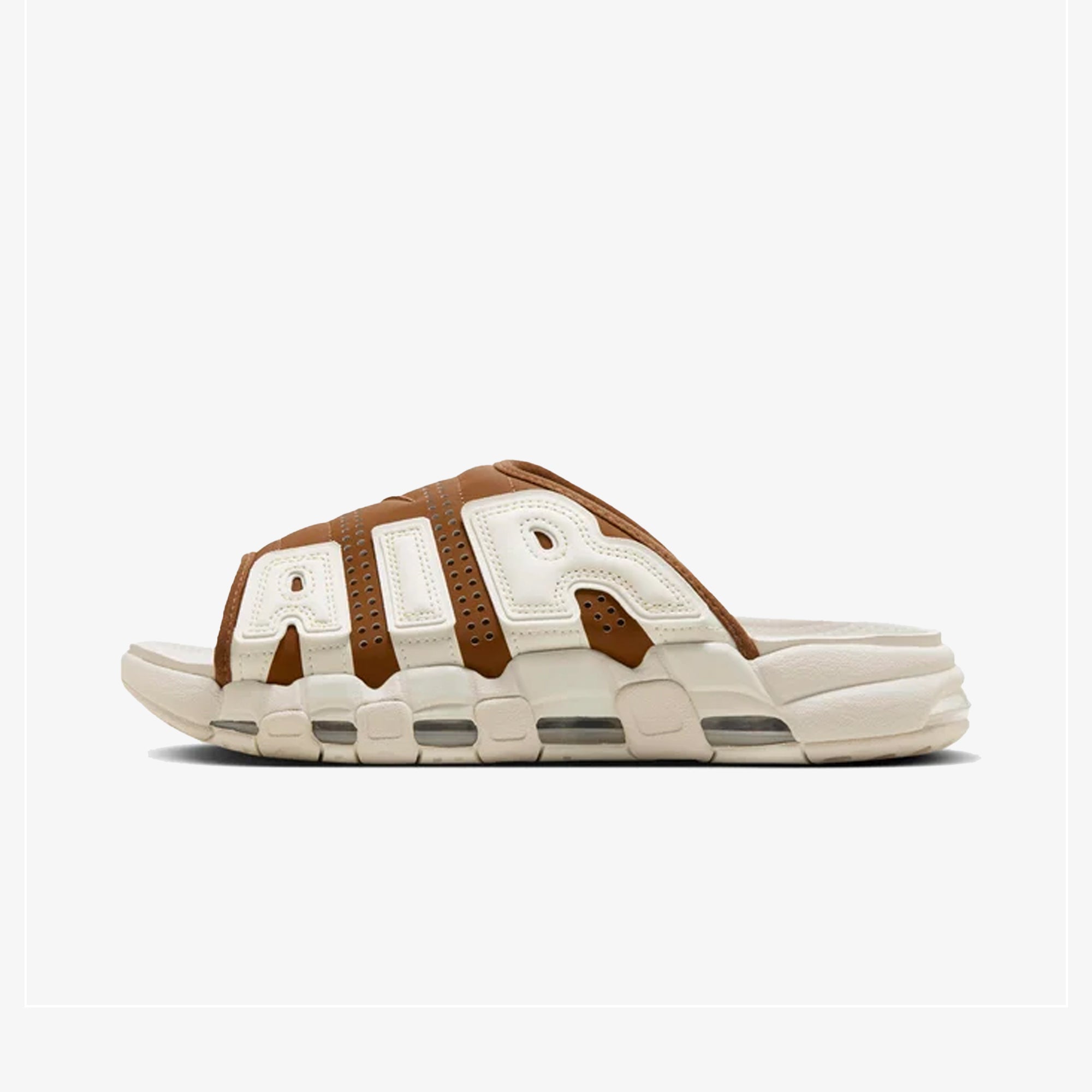 Nike Jordan | Air More Uptempo { Lt British Tan/sail-lt Orewood Brn-clear - view 3