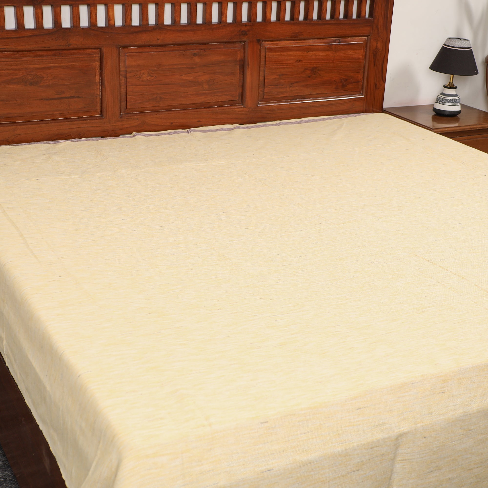 GWALIOR HANDLOOMS Beige - Pure Handloom Cotton Double Bed Cover (108 x 90 in) 36 - view 2