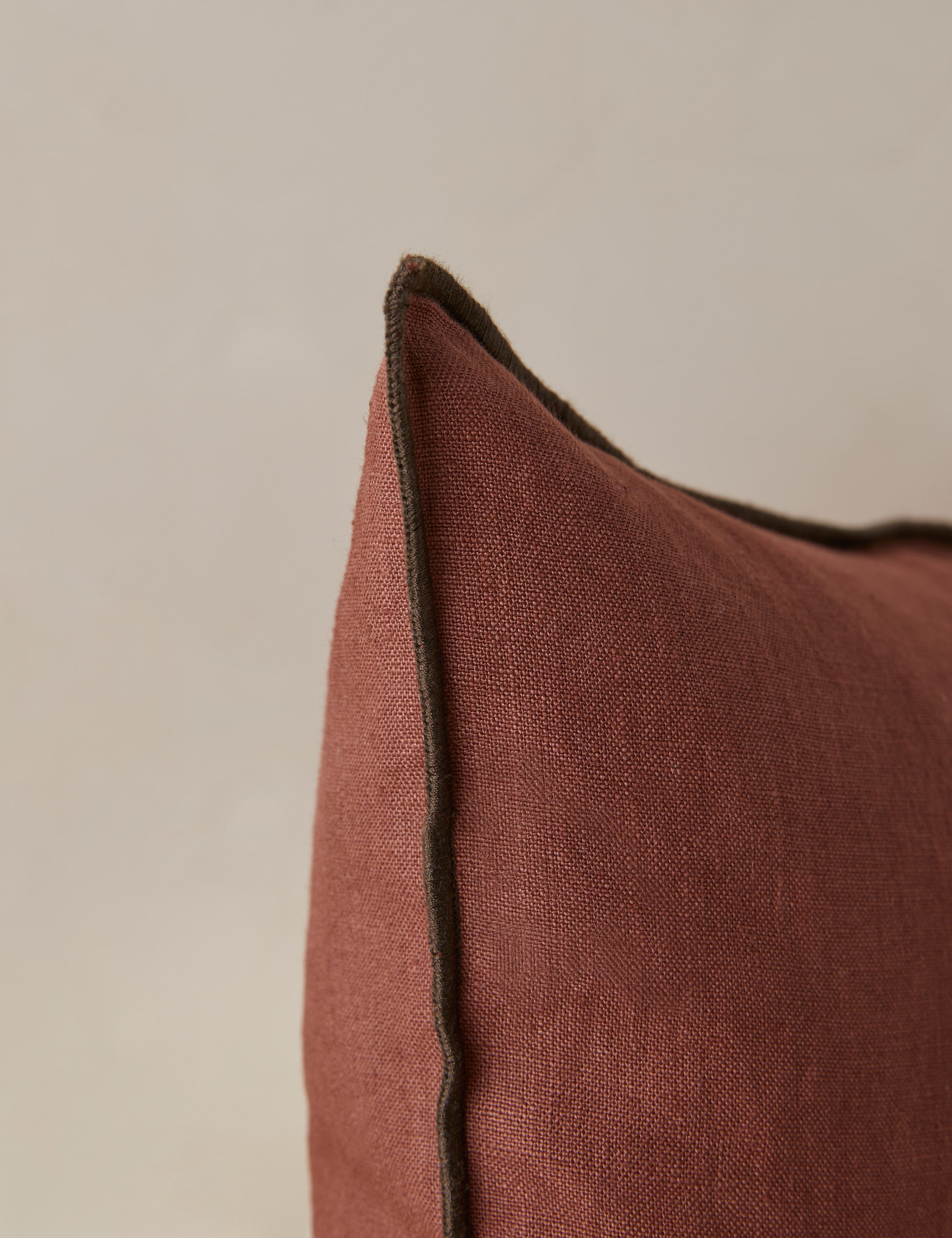 Lulu and Georgia Carys Contrast Linen Pillow - view 30