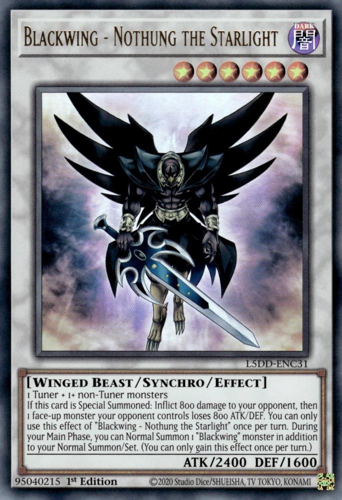 Yu-Gi-Oh! Blackwing - Nothung the Starlight - L5DD-ENC31 - Ultra Rare - 1st Edition