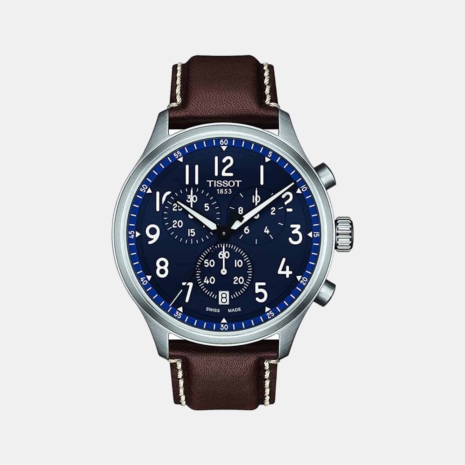 Tissot Chrono Xl Vintage Men Blue Chronograph Leather Watch T1166171604200
