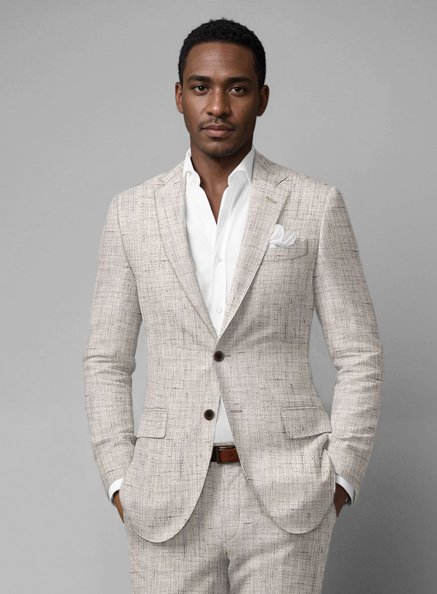 StudioSuits Solbiati Earthweave Brown Linen Jacket - view 2