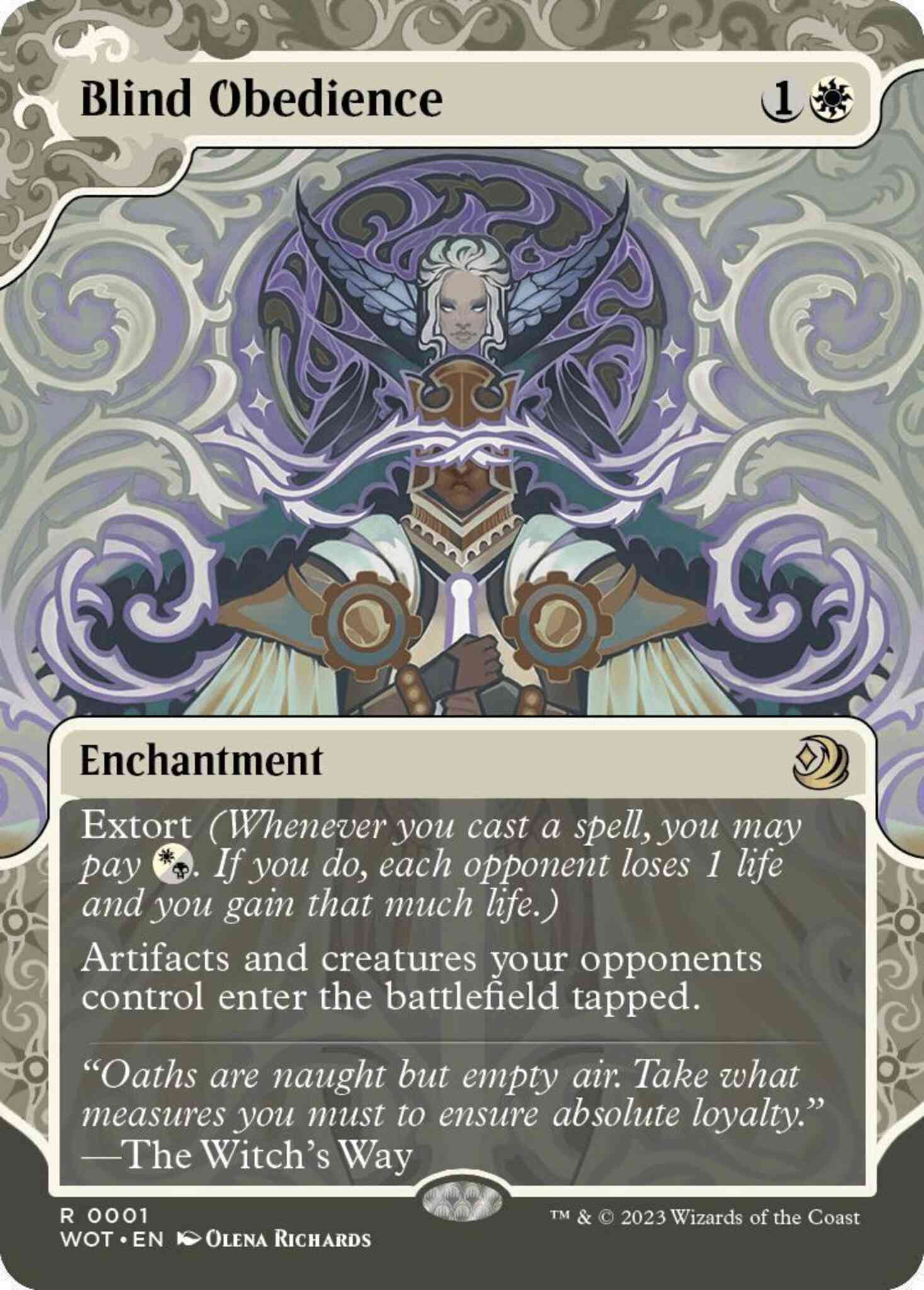 Blind obedience 1 – Magic Blind Obedience [1] [Enchanting Tale Showcase] [Wilds of Eldraine: Enchanting Tales] [Non-Foil]