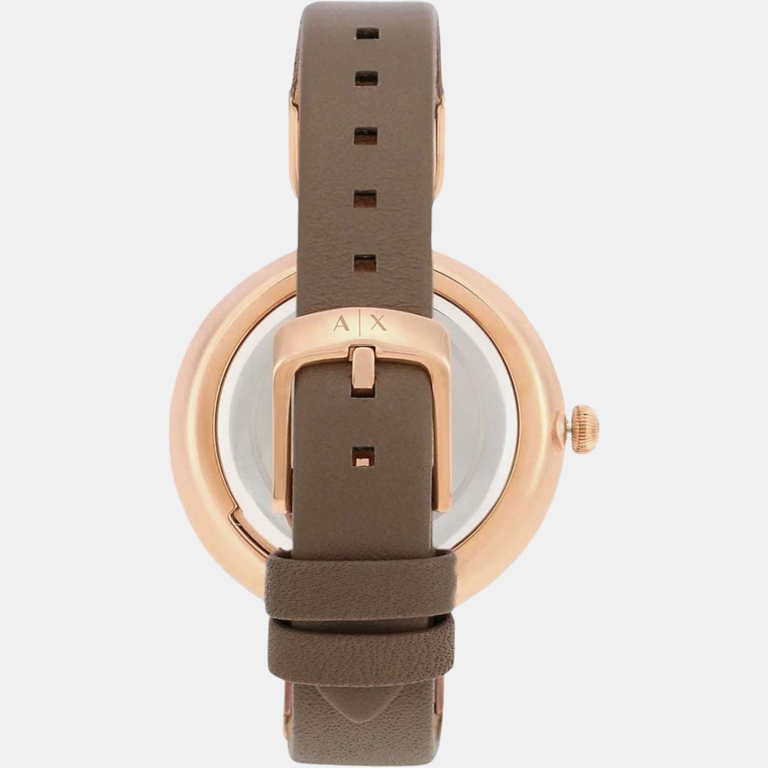 Armani Exchange Brooke Women Quartz Black Dial Analog Leather Watch AX5329 - view 2
