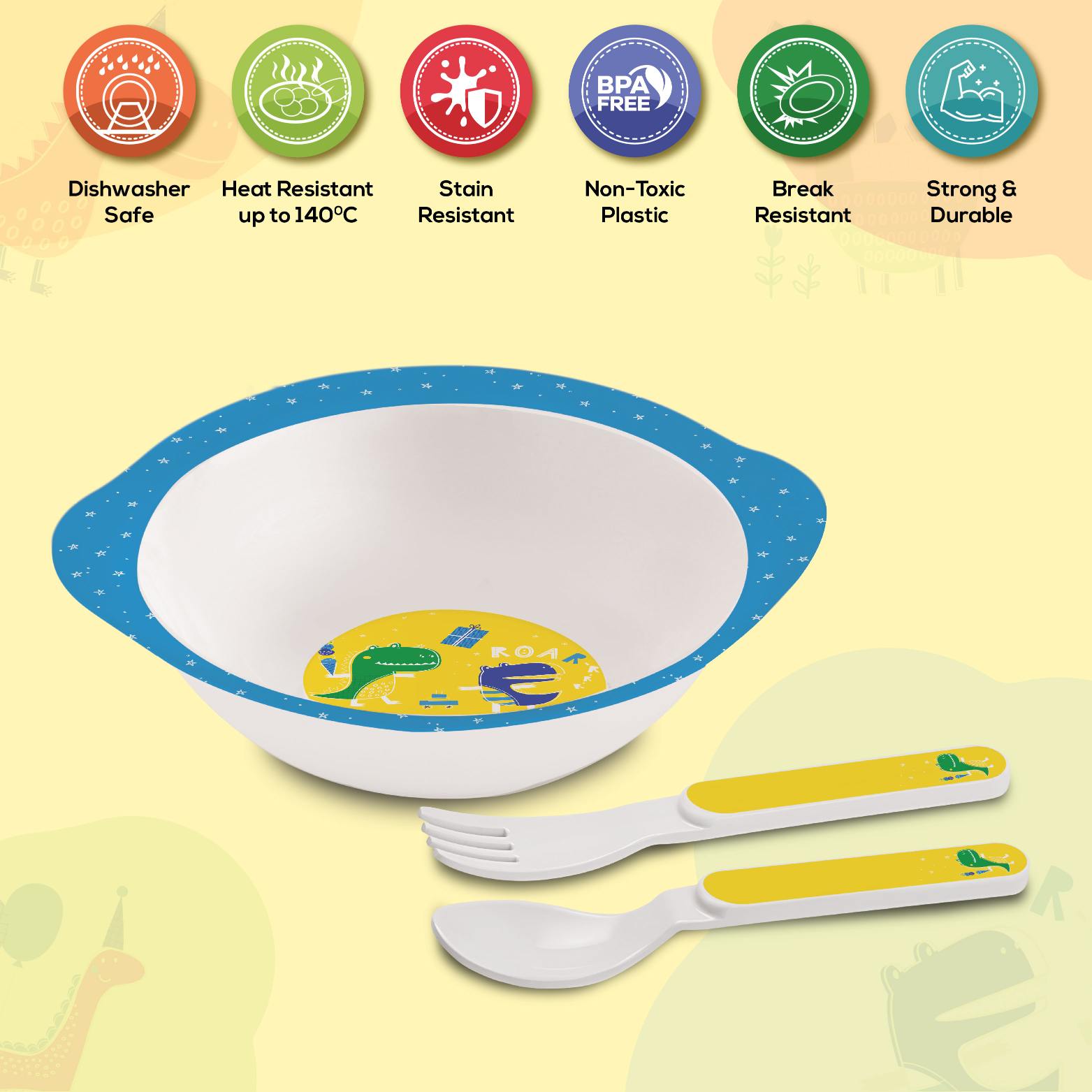 Cello Cereal Kids Melamine Bowl, Set of 3 - view 17