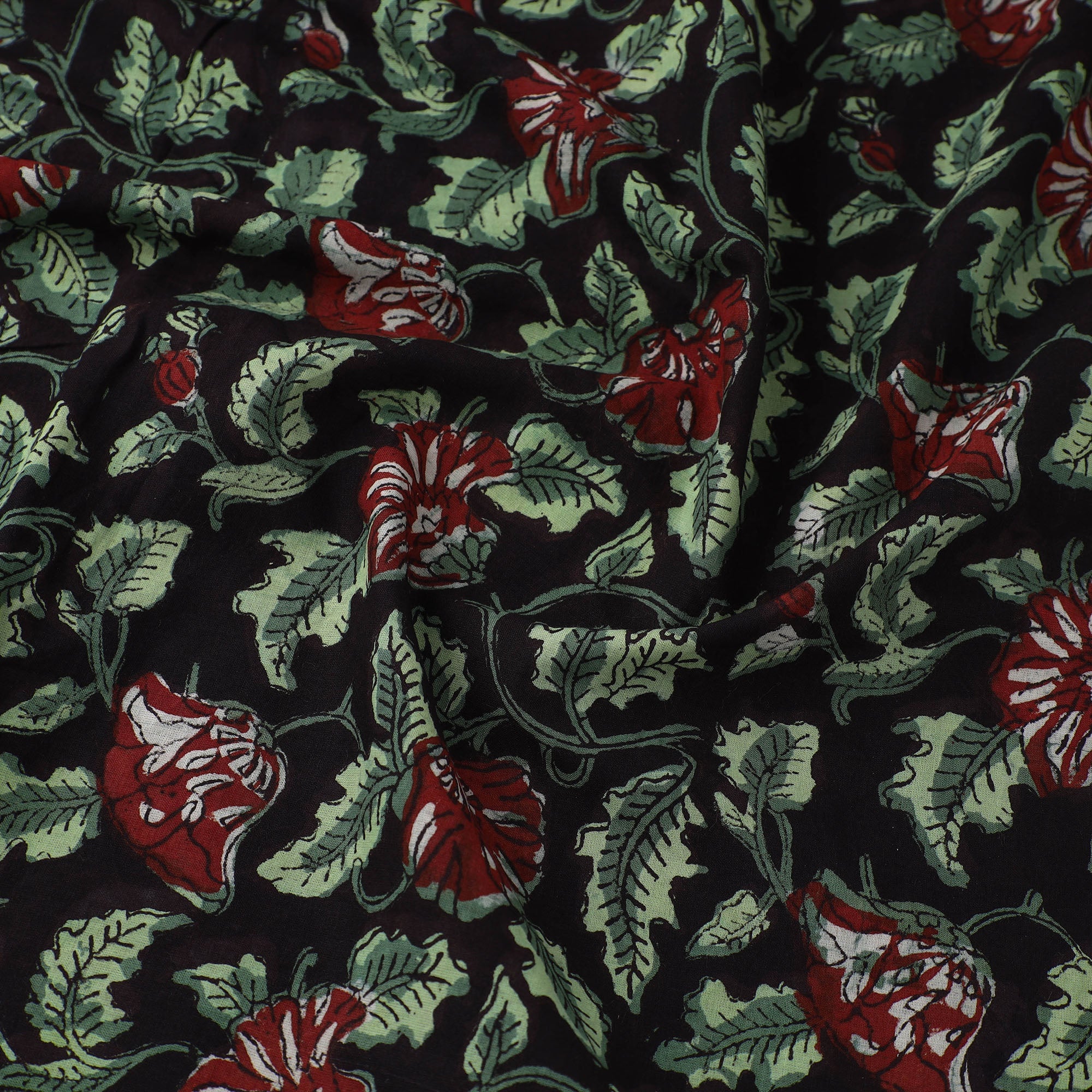 HAVELI CHRONICLES Block Printed Cotton Jahota Fabric 20 - view 3