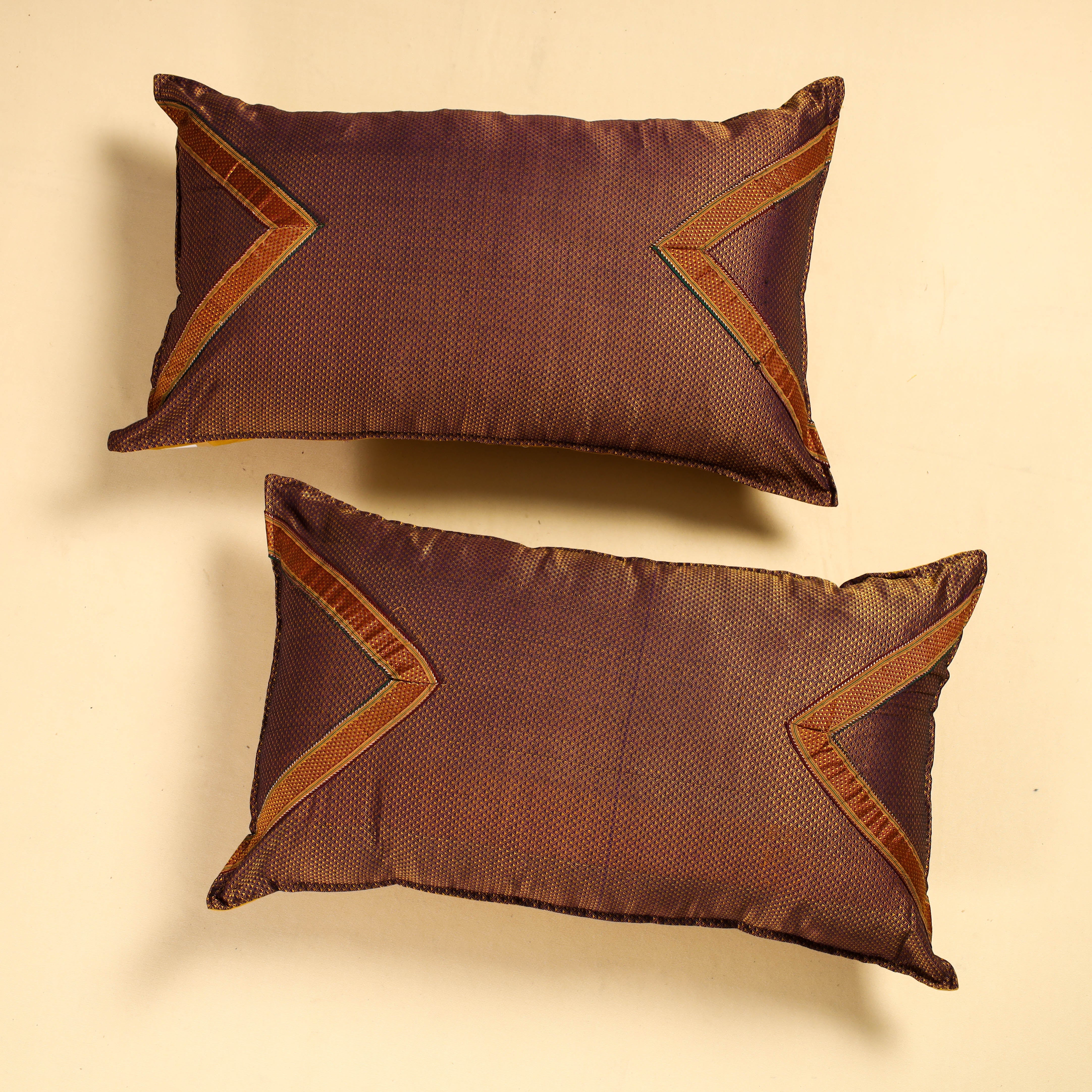 NOORI BAZAR Brown - Khun Weave Cotton Pillow Covers (Set of 2)