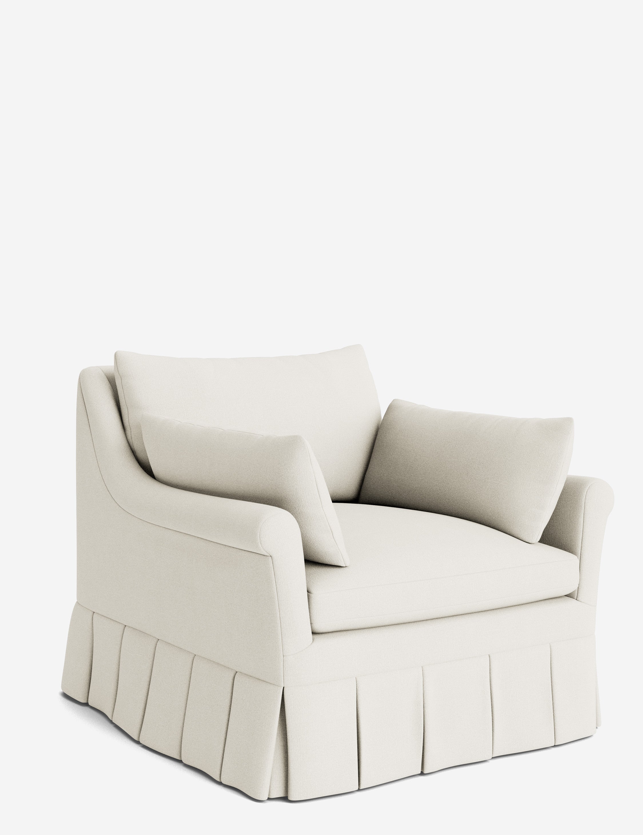 Lulu and Georgia Portola Rolled Arm Luxe Depth Pleated Chair - view 131