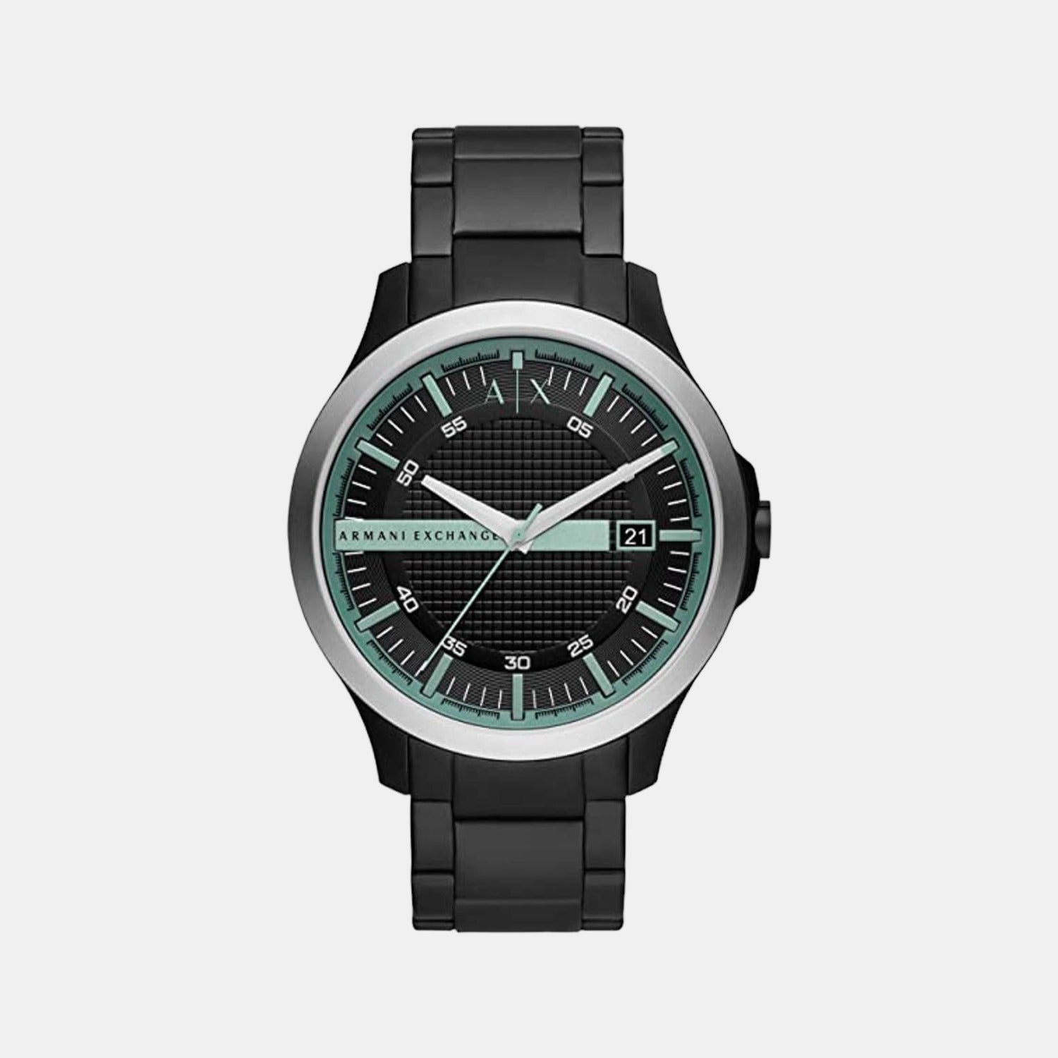 Armani Exchange Hampton Men Quartz Black Dial Analog Stainless Steel Watch AX2439