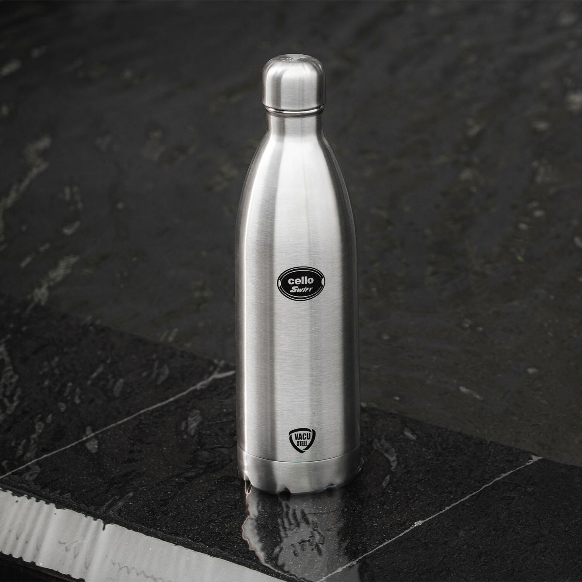 Cello Swift Flask, Vacusteel Water Bottle, 350ml