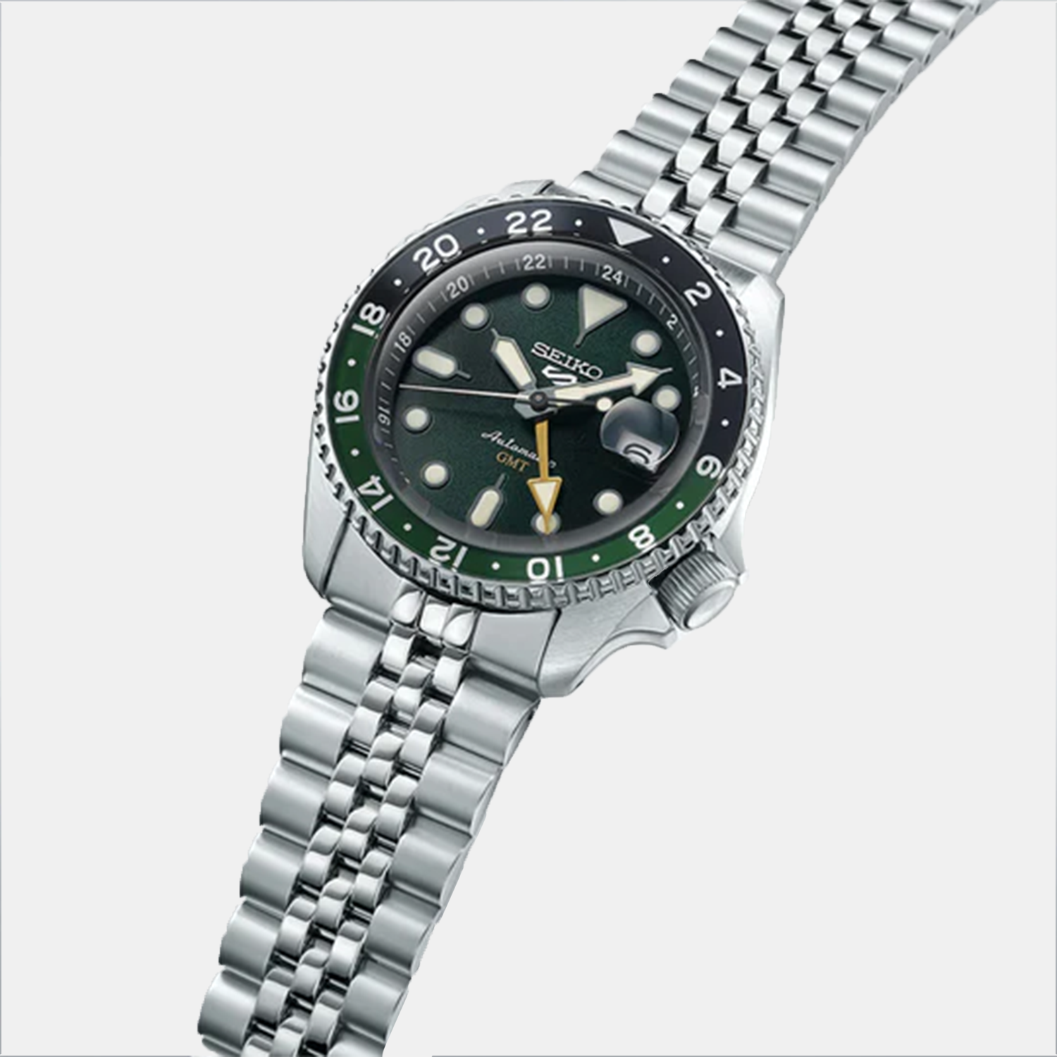 Seiko 5 Sports Men Automatic Green Dial Analog Stainless Steel Watch SSK035K1 - view 4