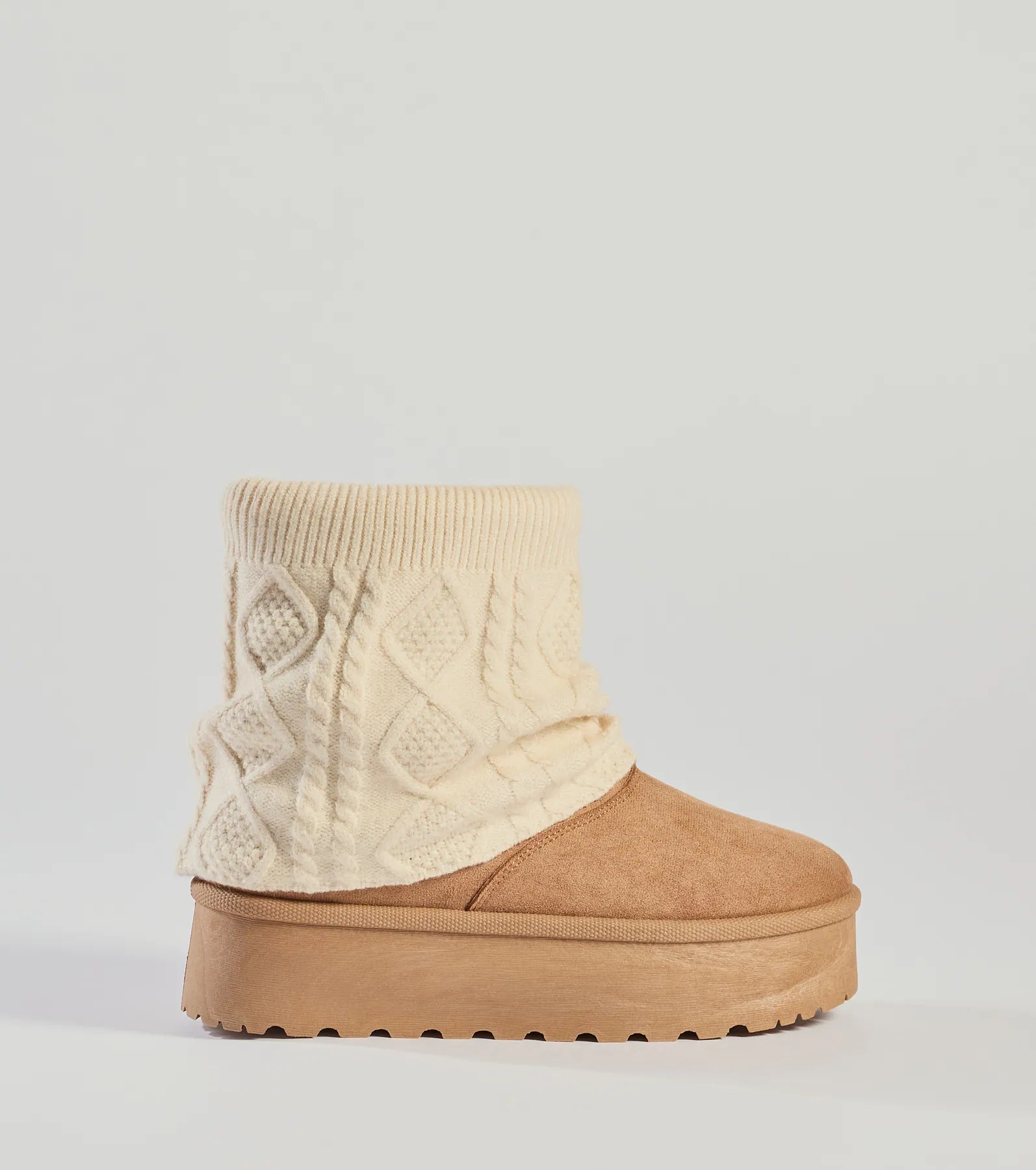 Windsor Cozy Vibes Cable Knit Platform Slippers - view 6