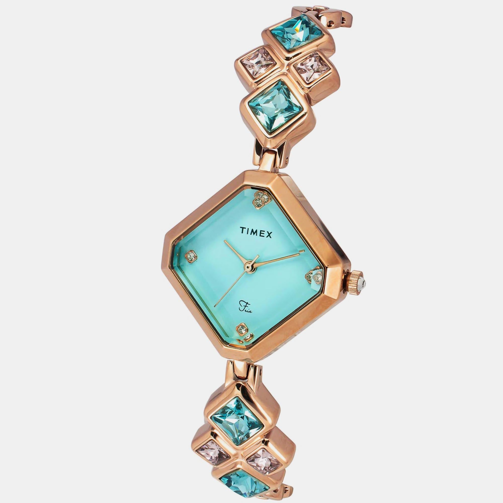 Timex Fria Women Quartz Blue Dial Analog Brass Watch TWEL17202 - view 2