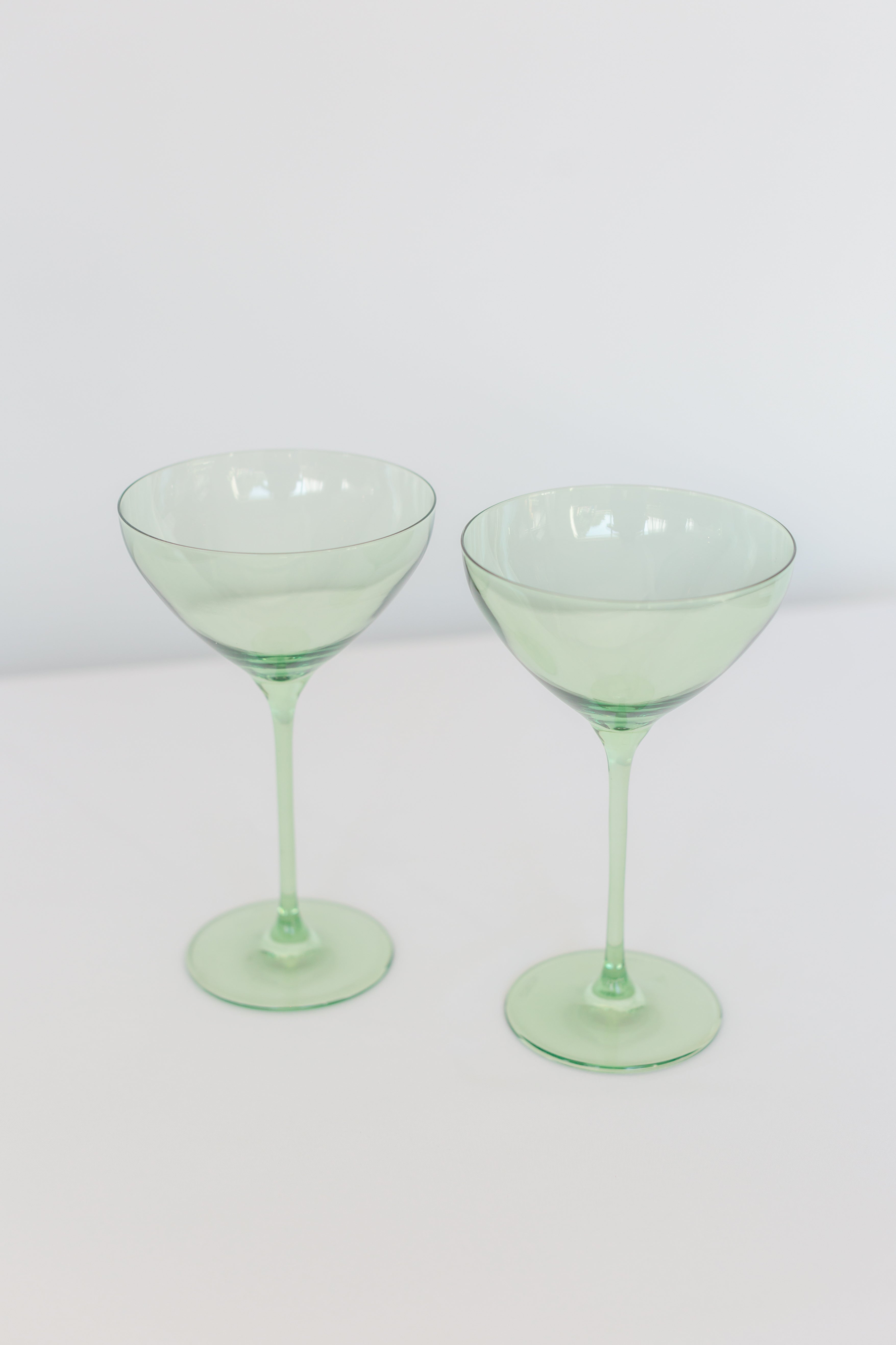 Estelle Colored Glass Estelle Colored Martini Glass - Set of 2 {Mint Green} - view 2