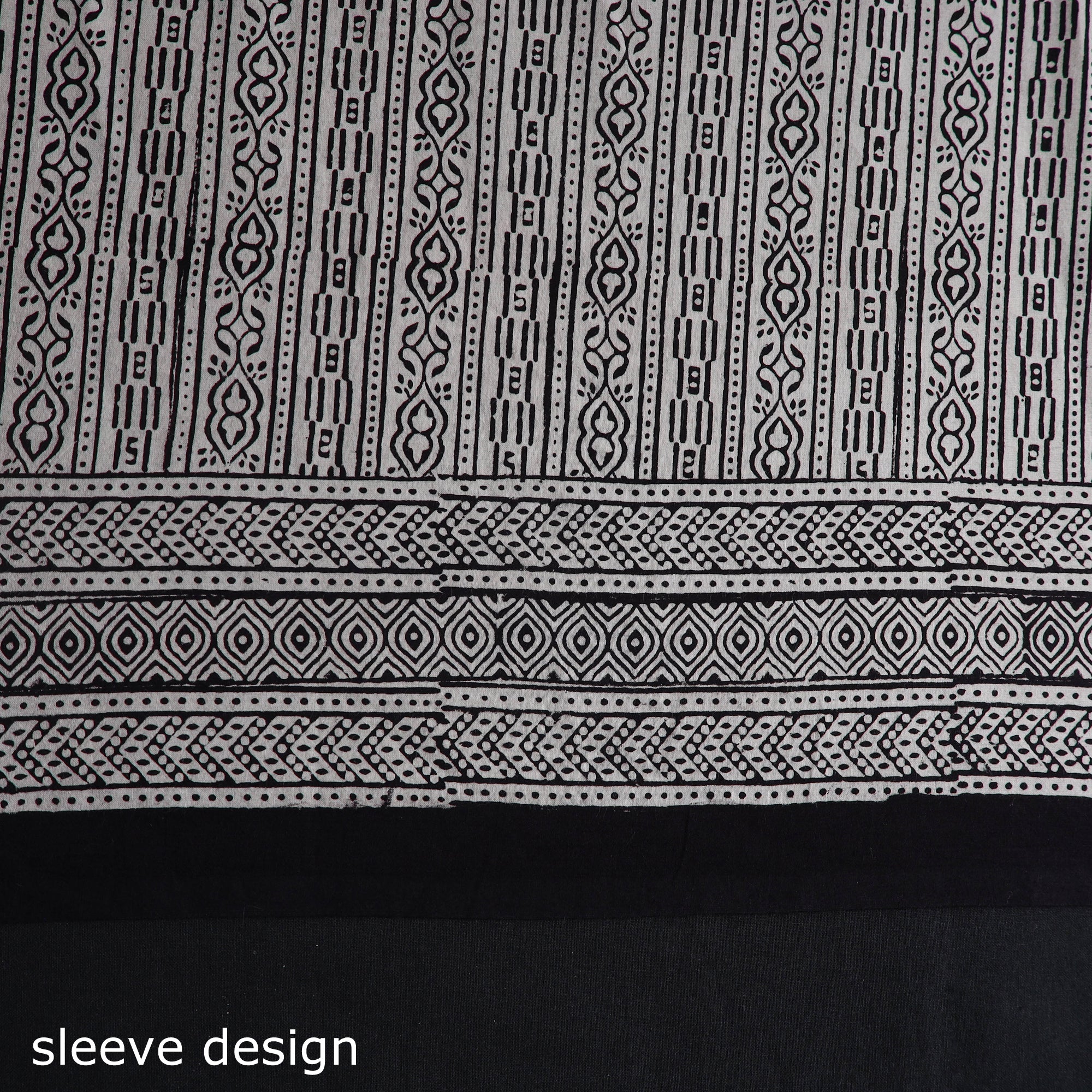BAGH PRINTS BY MOHAMMED BILAL KHATRI Black - Natural Dyed Cotton Bagh Print Kurta Material (2.2m) 30 - view 3