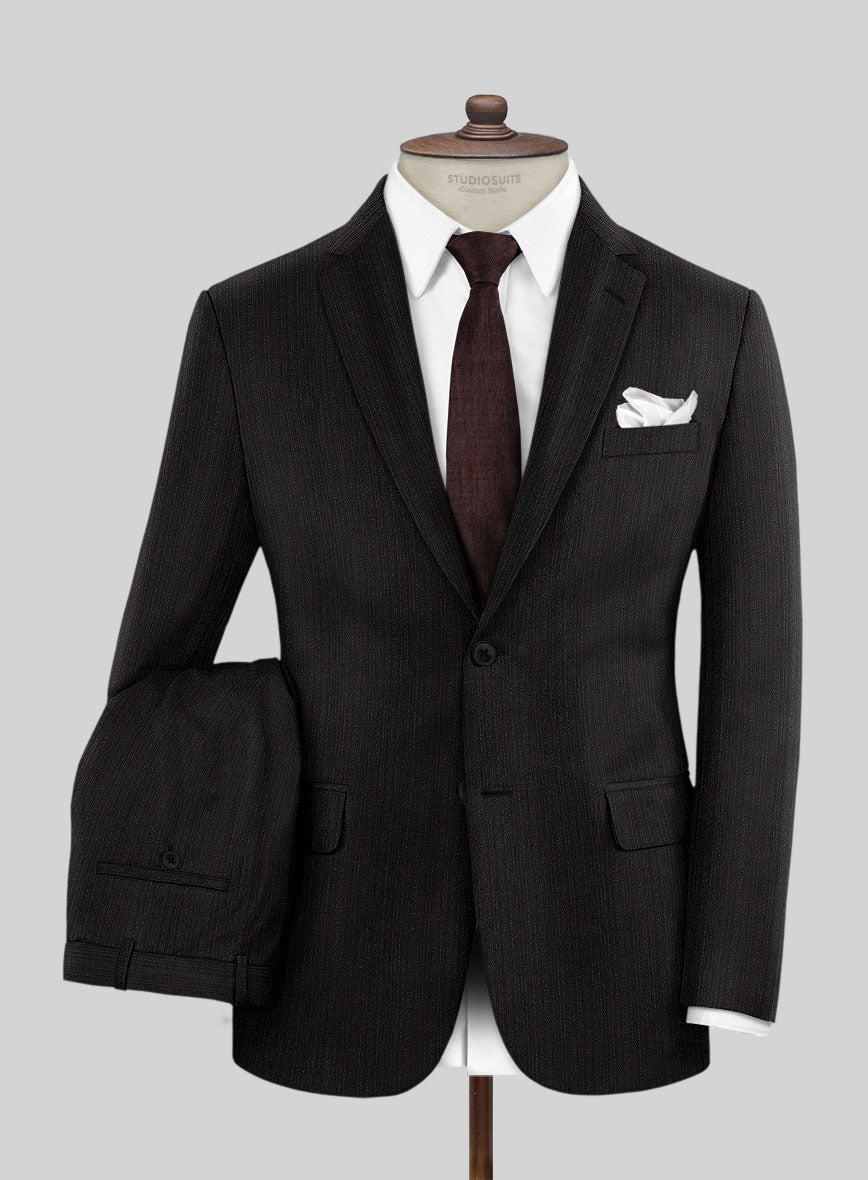 StudioSuits Reda Luman Black Stripe Wool Suit
