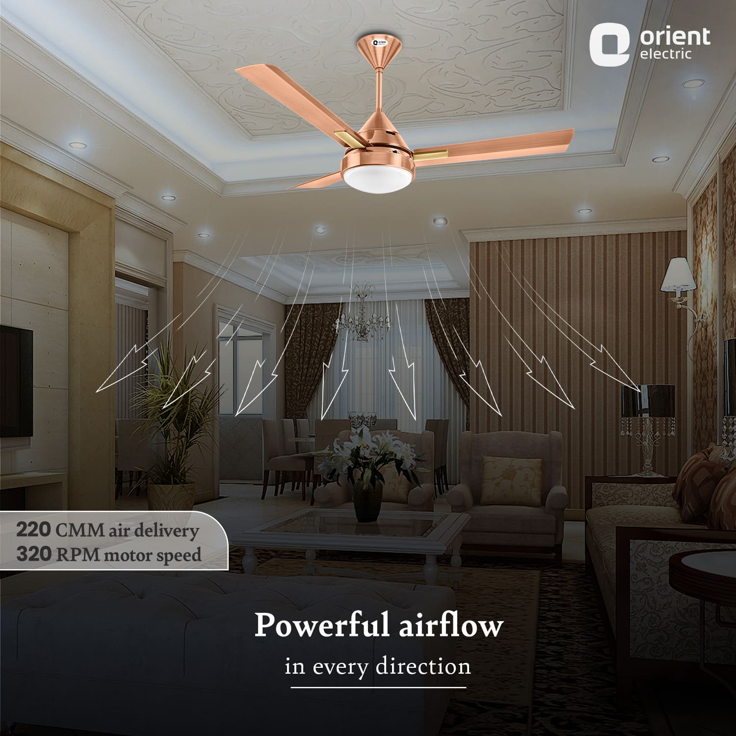 orientelectric Spectra with Remote & Underlight Ceiling Fan - view 15