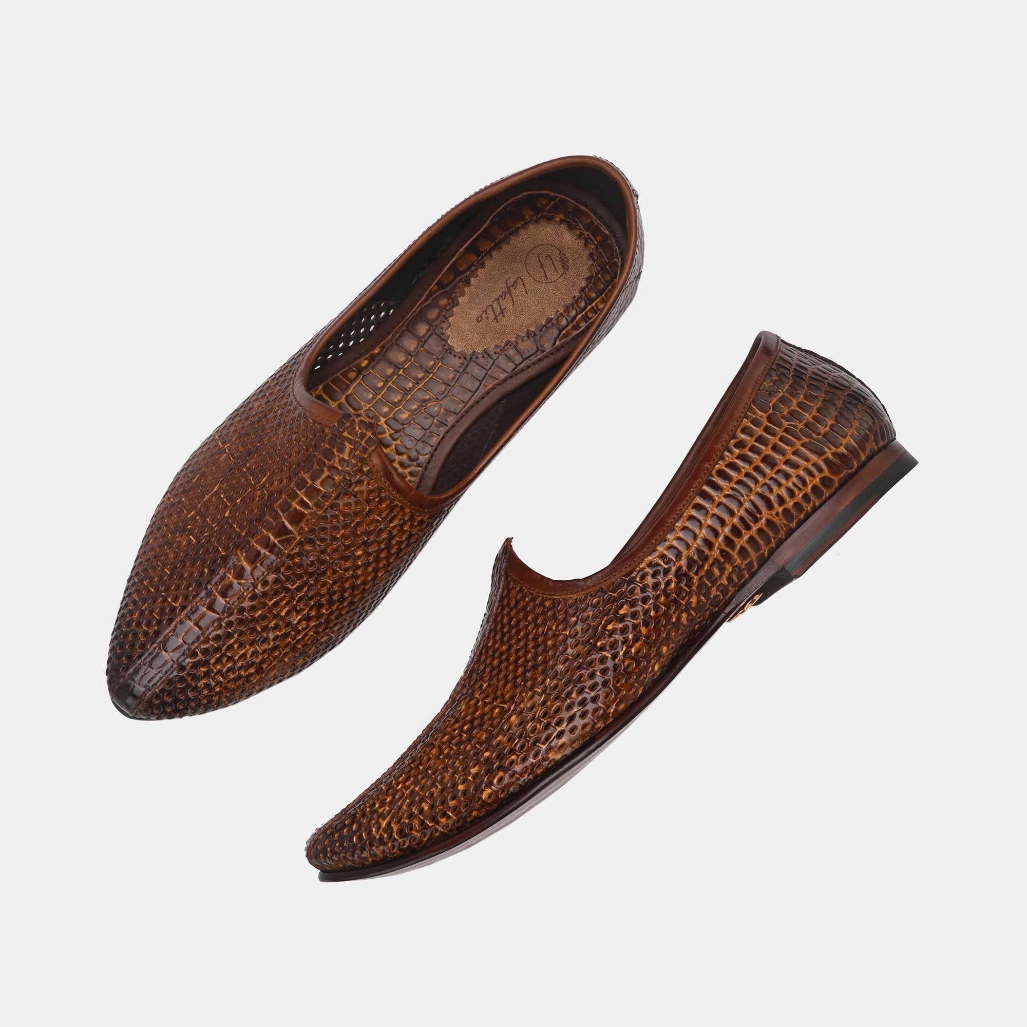 Textured Tan Malaga Jooti by Lafattio - view 2