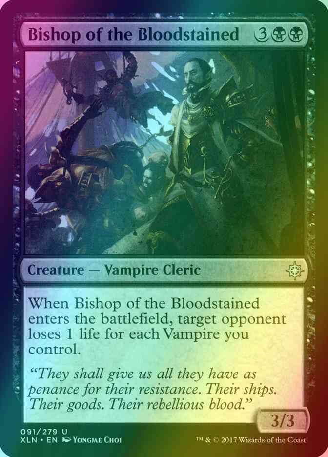 Bloodstained 91 ixalan – Magic Bishop of the Bloodstained [91] [Ixalan] [Foil]