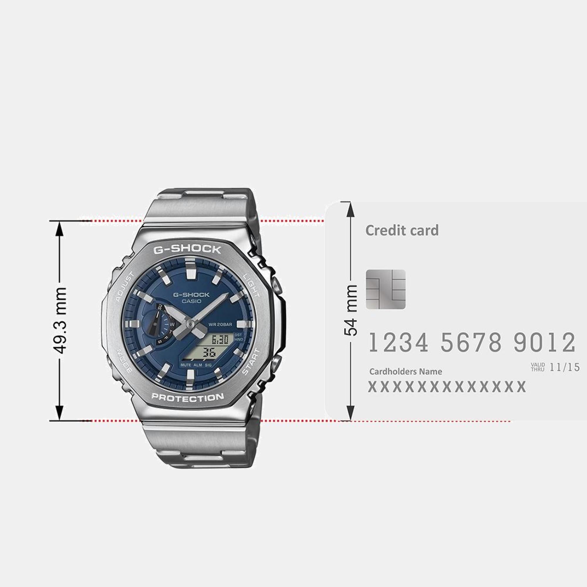 Casio G-Shock Men Quartz Blue Dial Analog-Digital Stainless Steel Watch G1614 - view 7