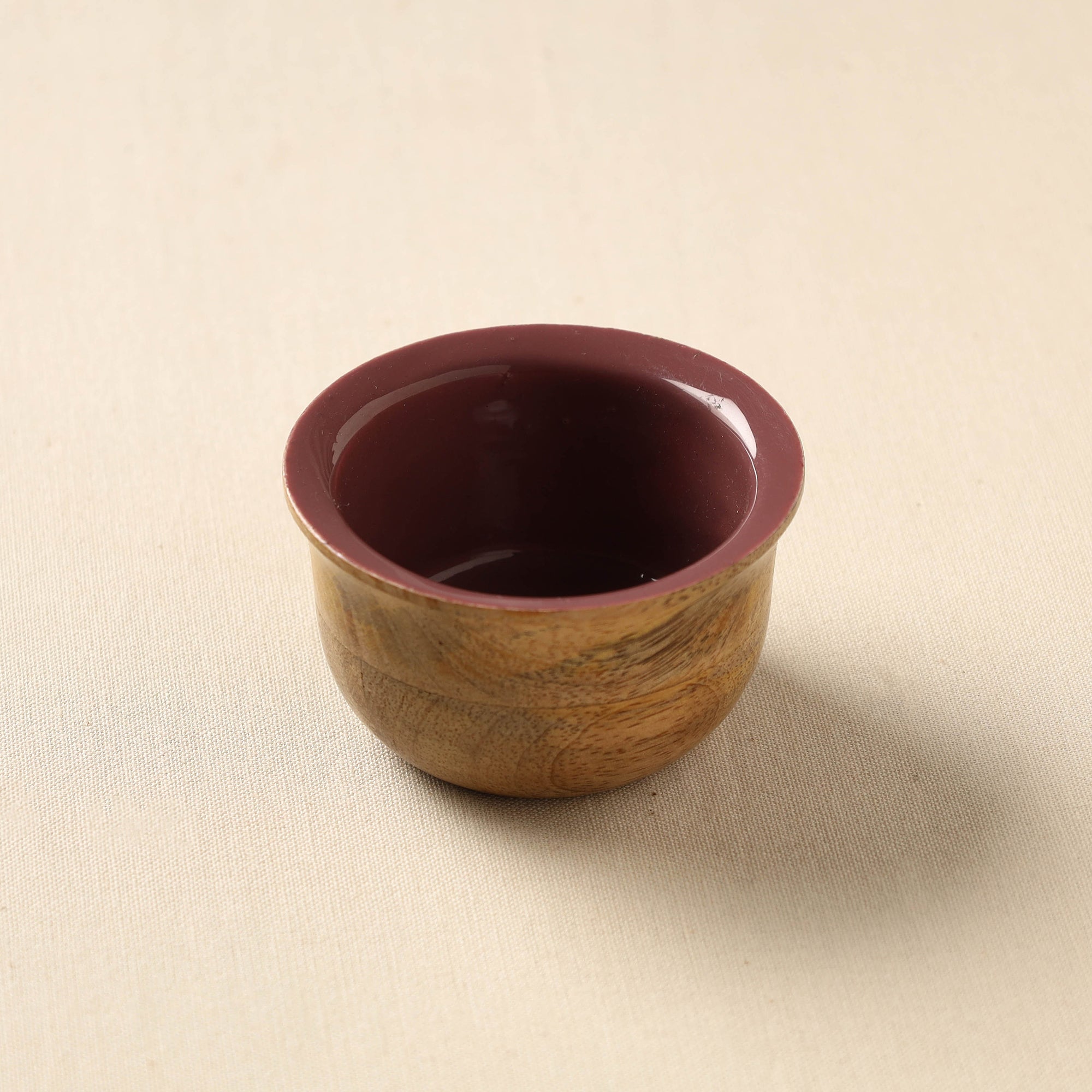 HAVELI CHRONICLES Brown - Handcrafted Mango Wooden Bowl (3 x 3 in)