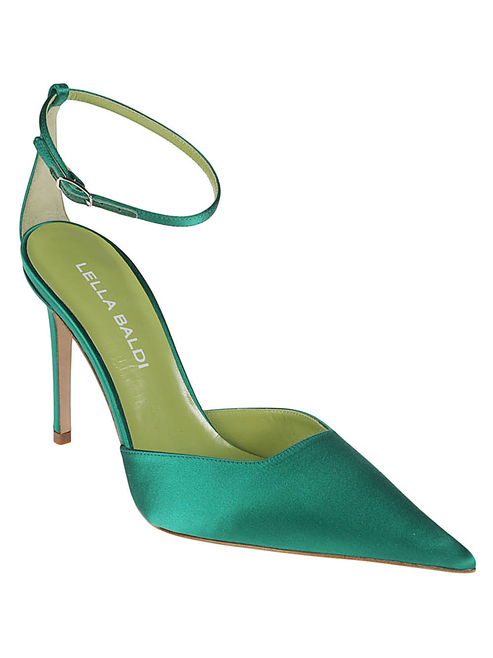Lella Baldi Green Satin Pumps - view 2