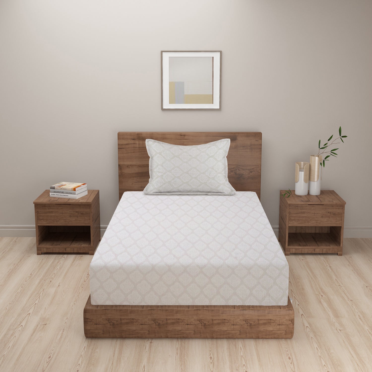 Swayam India Swayam Zinnia Fitted Bed Sheet - 25048 - view 4