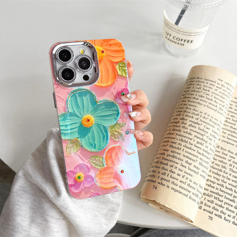 Peeperly Fantasy Rhinestone Oil Painting Floral Case - view 5