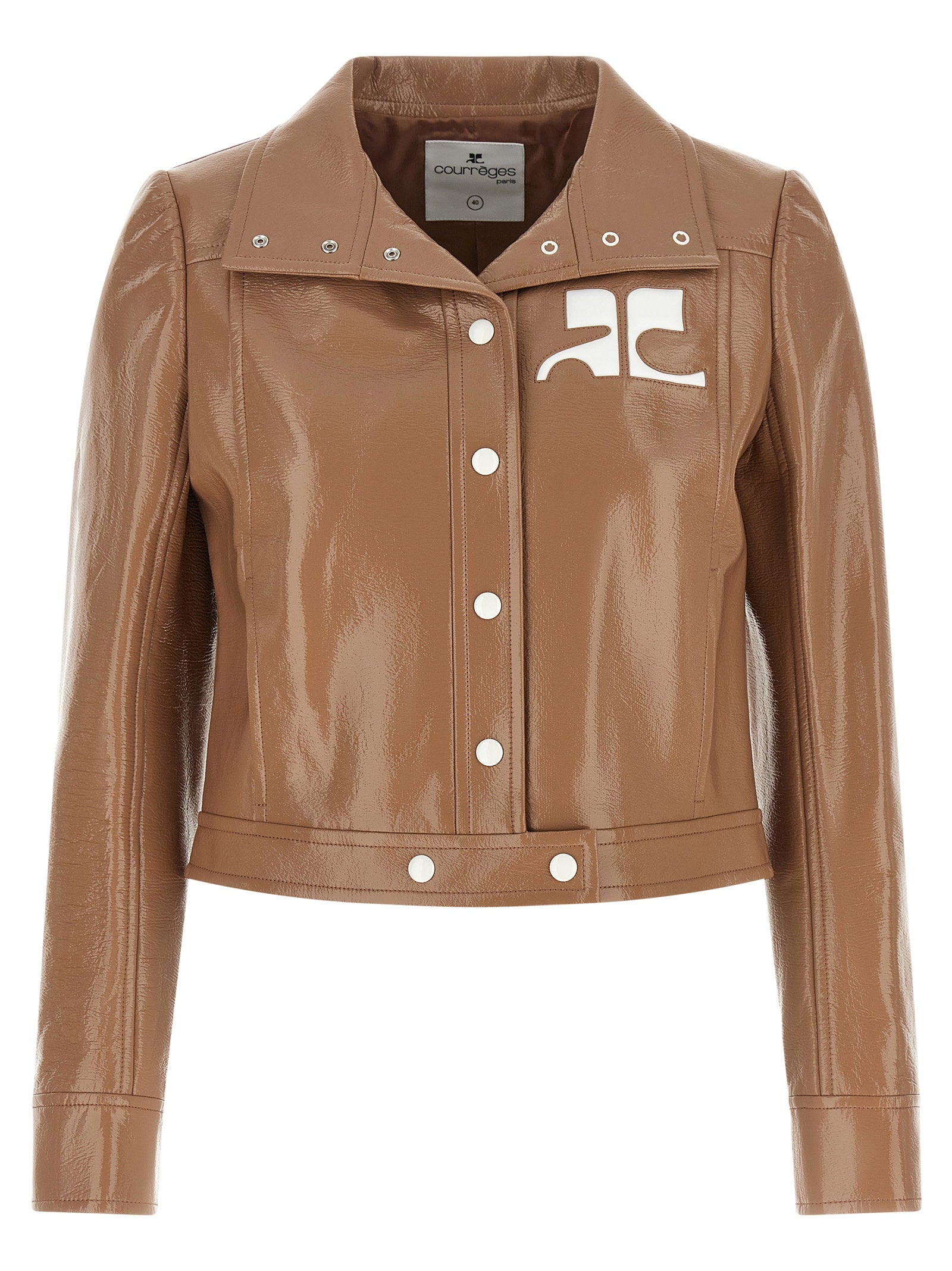 Courreges Reedition Vinyl Jacket – 88% co, 10% pu, 2% ea