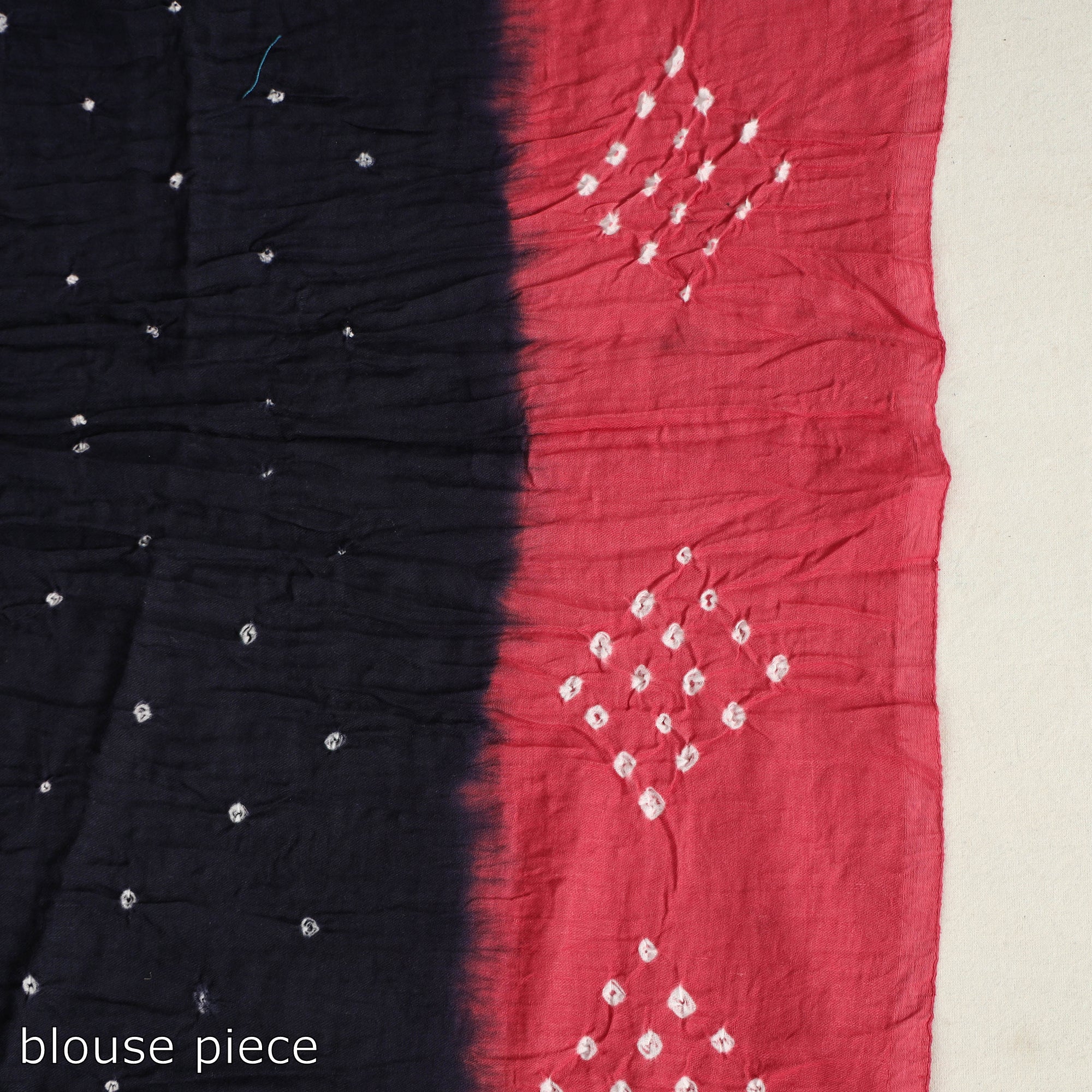 KACHCHH JI CHHAAP Black - Kutch Tie-Dye Cotton Bandhani Saree with Blouse Piece 57 - view 7