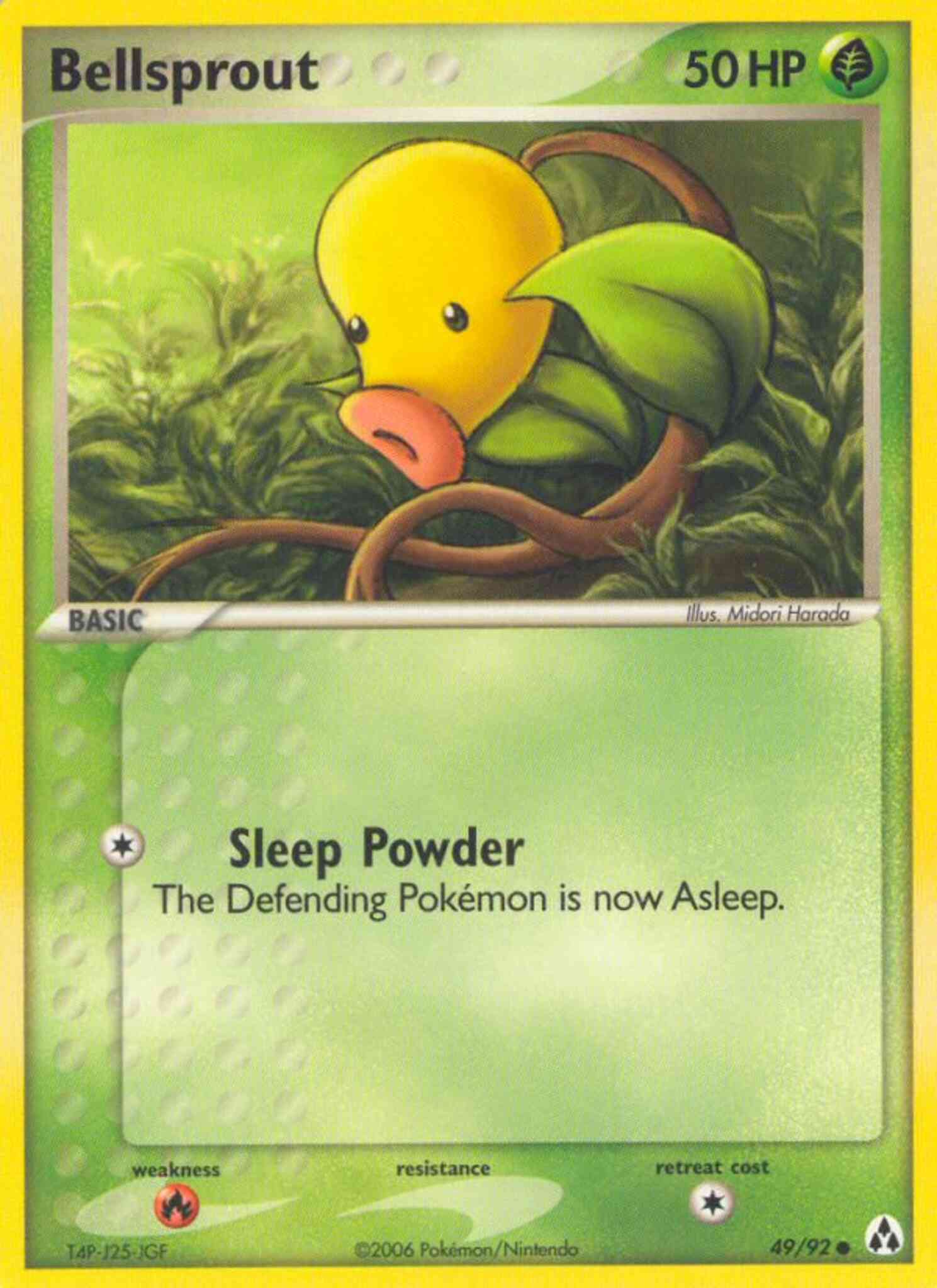 Common ex12-49 reverse – Pokémon Bellsprout - 49/92 - Common [ex12-49] [Reverse Holo]