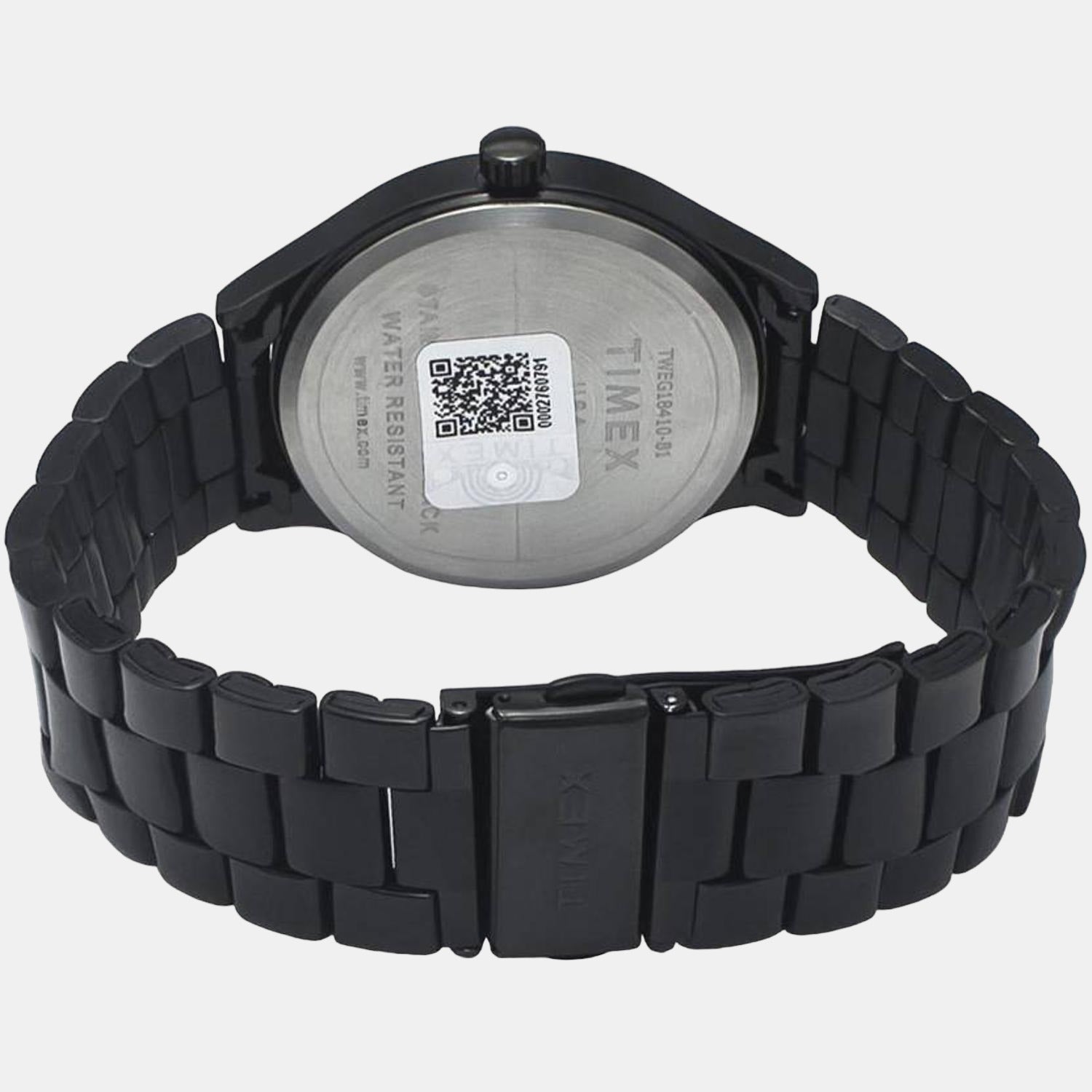 Timex Fashion Men Quartz Black Dial Multi-Function Stainless Steel Watch TWEG18410 - view 3