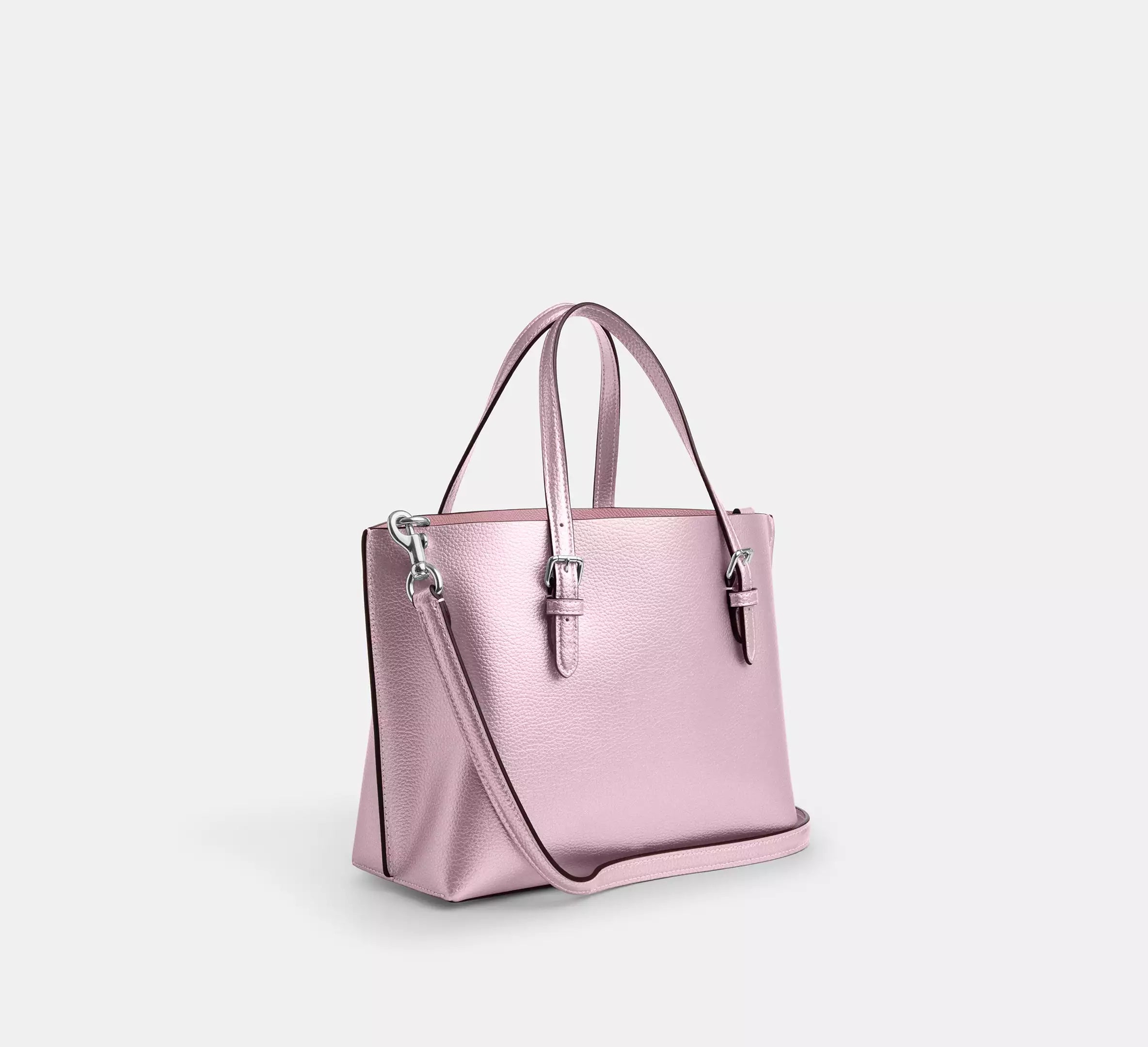 HYPE ELIXIR Coach Mollie Tote Bag 25 Silver/Mettalic Pink - view 2