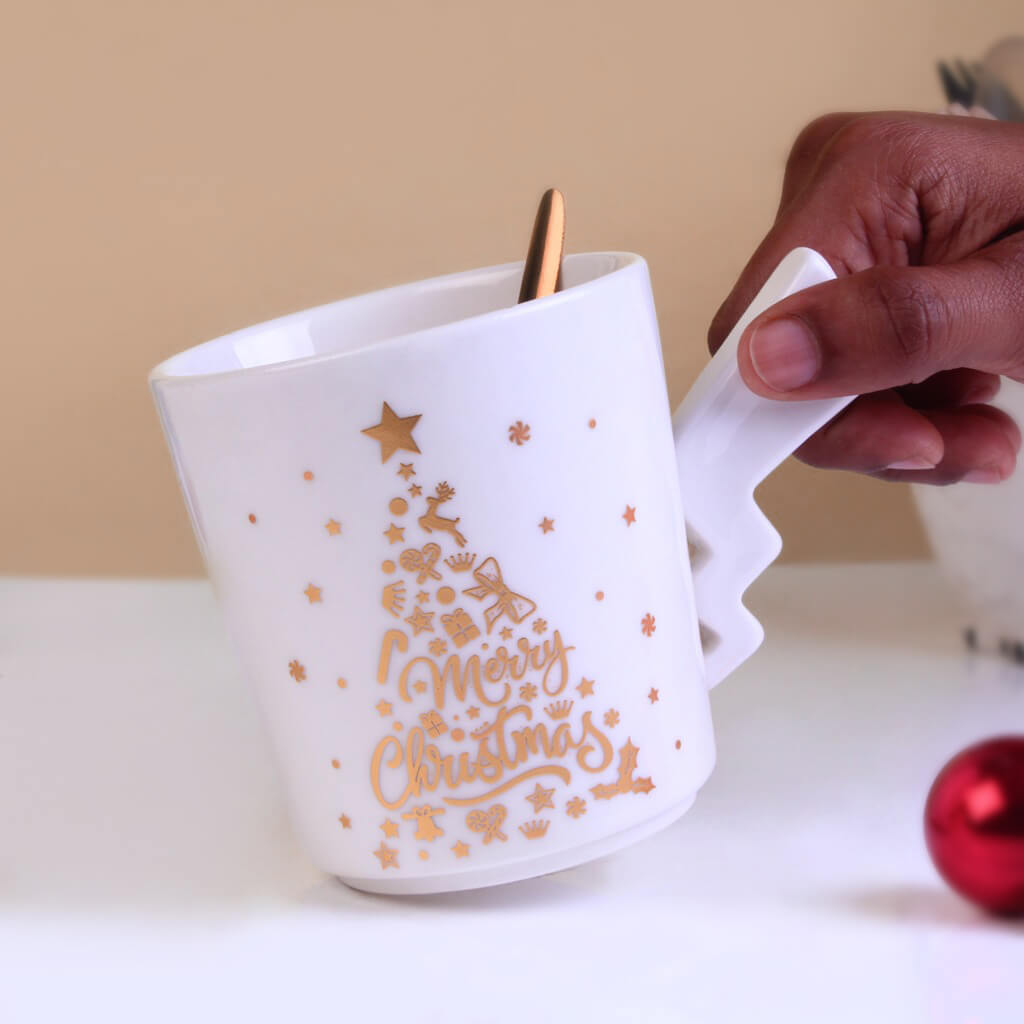 Kush Trading Christmas Mug with Spoon - Set of 2 - view 2