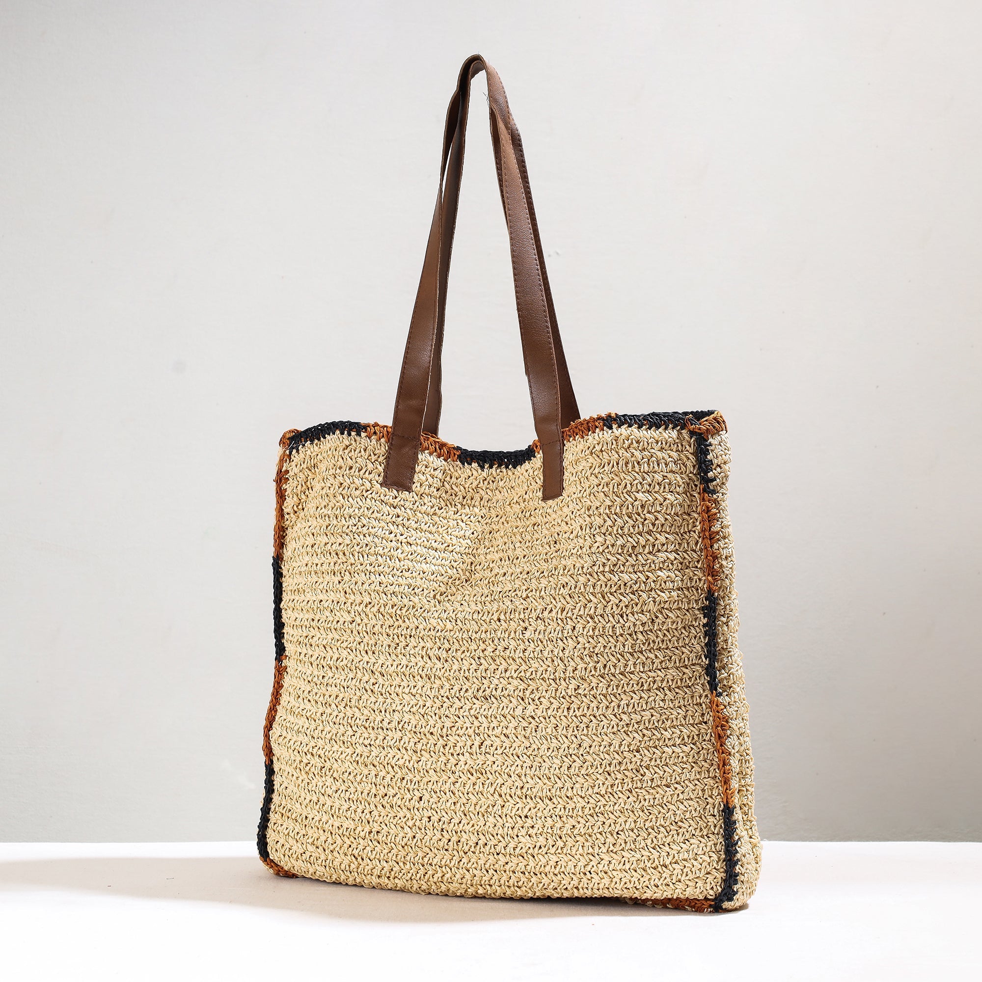 ITOKRI CRAFTS INITIATIVE Beige - Handcrafted Multipurpose Raffia Shoulder Bag