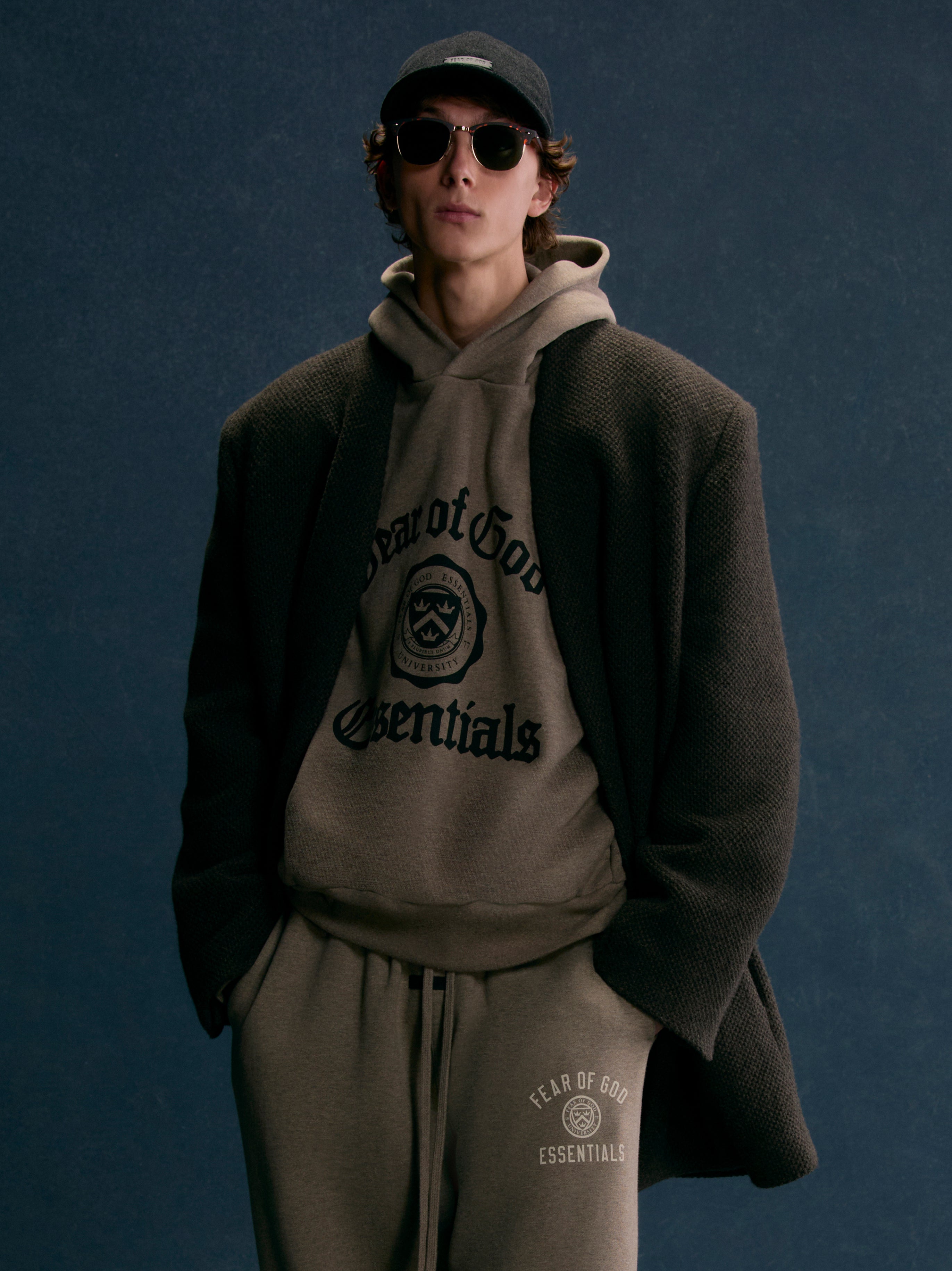 ESSENTIALS Heavy Fleece Vintage Shrunken Hoodie