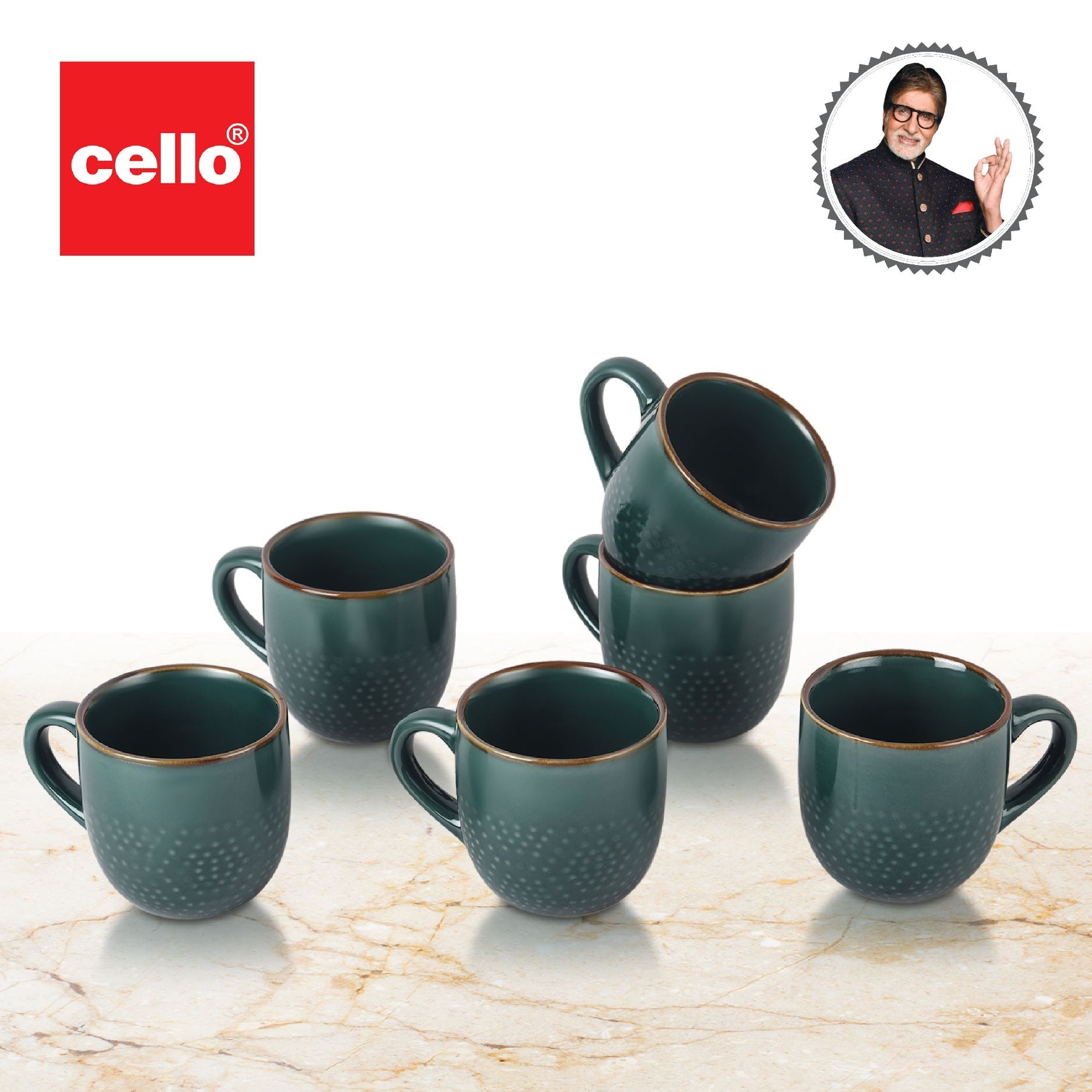Cello Hampshire 6 Pieces Ceramic Mug - view 32