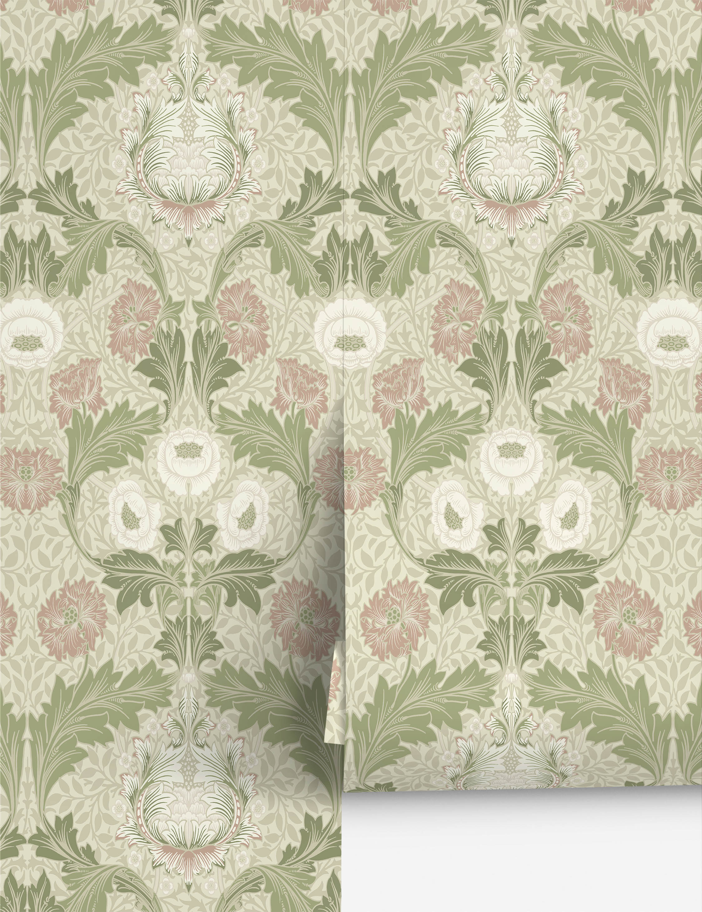 Lulu and Georgia Myrtle Wallpaper by Morris & Co. - view 2