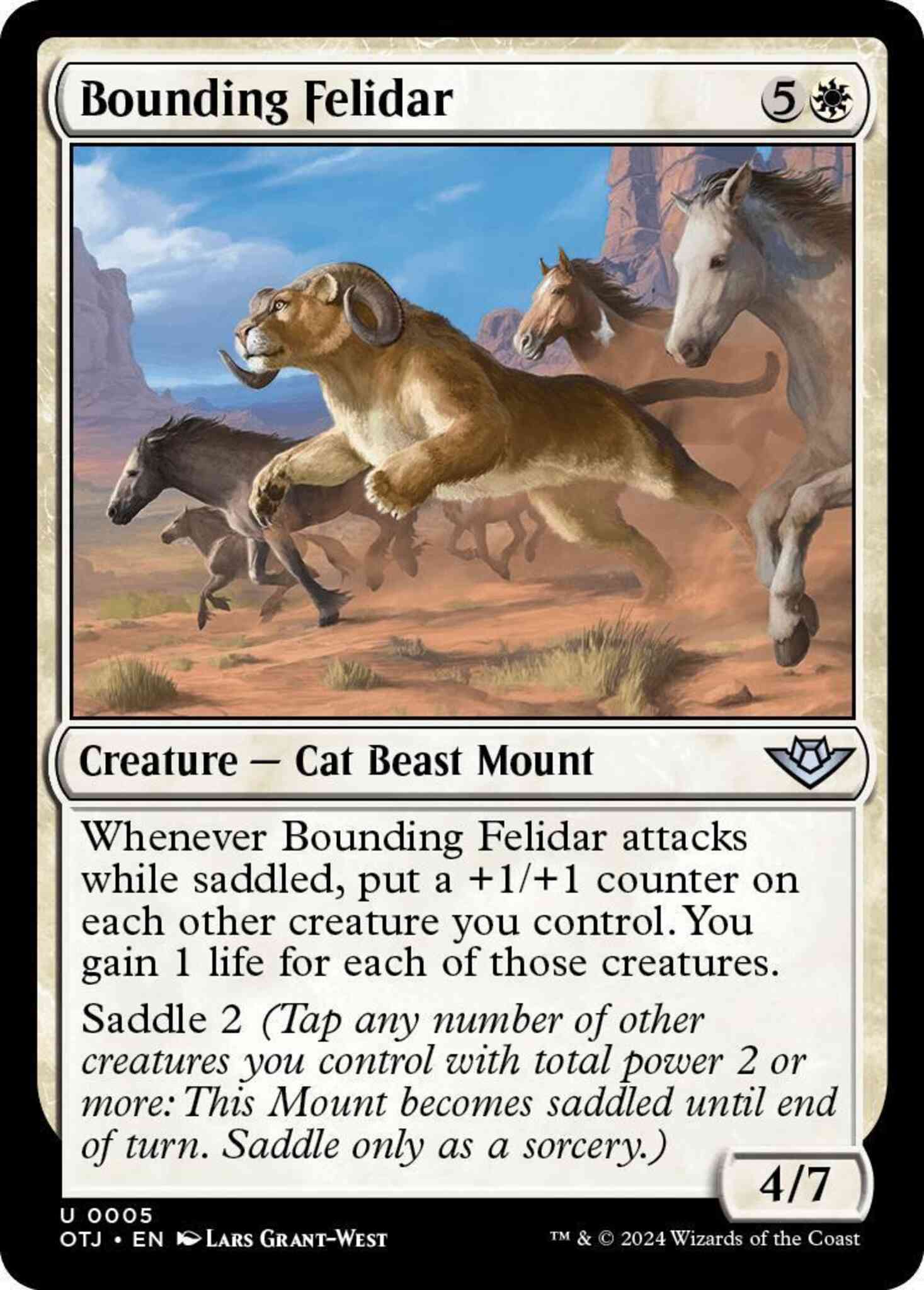 Bounding felidar 5 – Magic Bounding Felidar [5] [Outlaws of Thunder Junction] [Non-Foil]