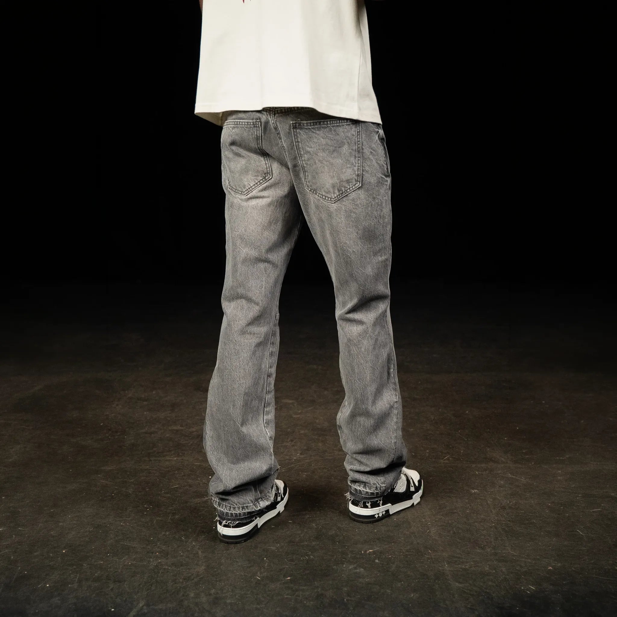 SIARR Flared Triple Grey Jeans - view 2