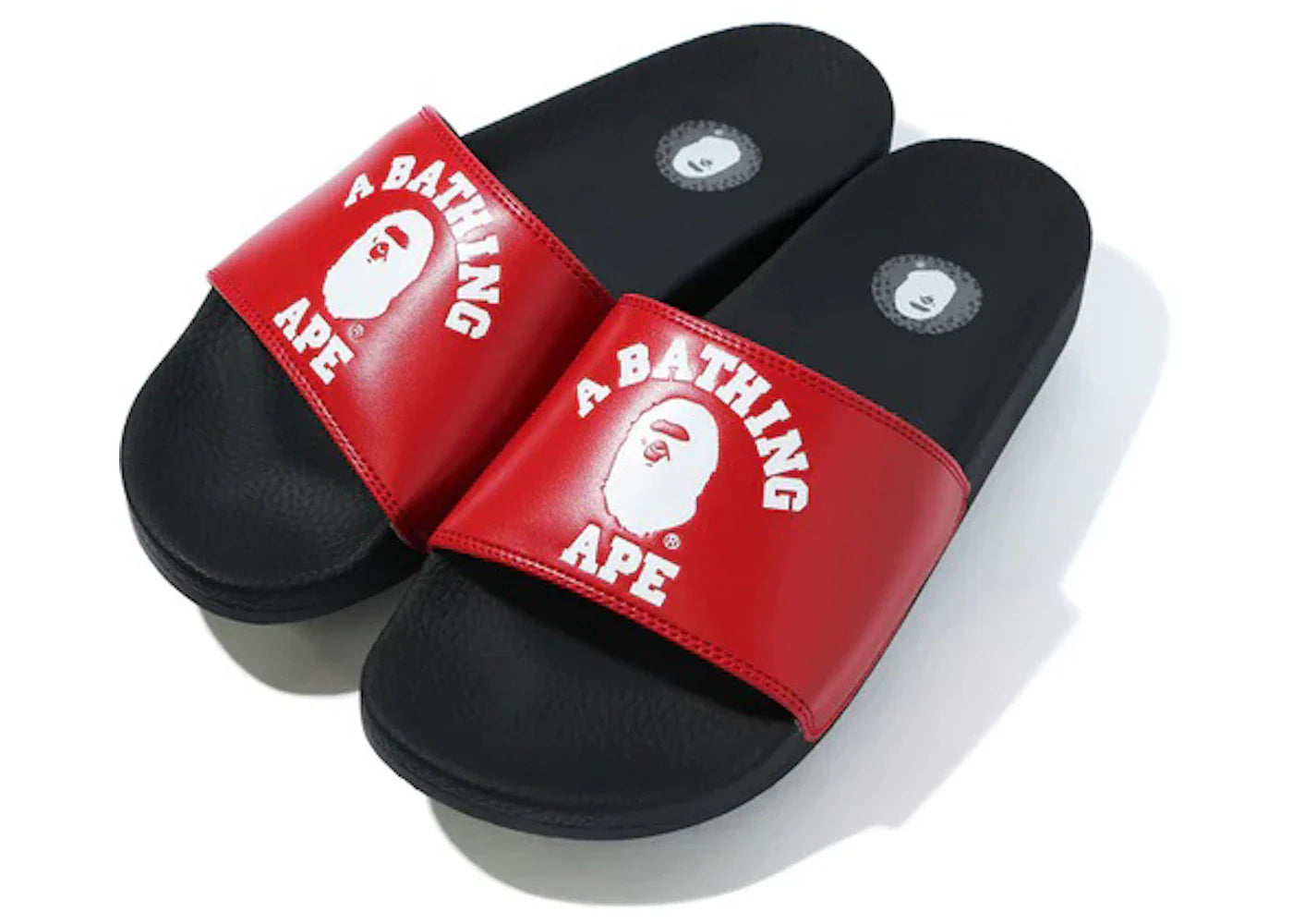 Bape A Bathing Ape College Slide Sandals Red (Fw22)