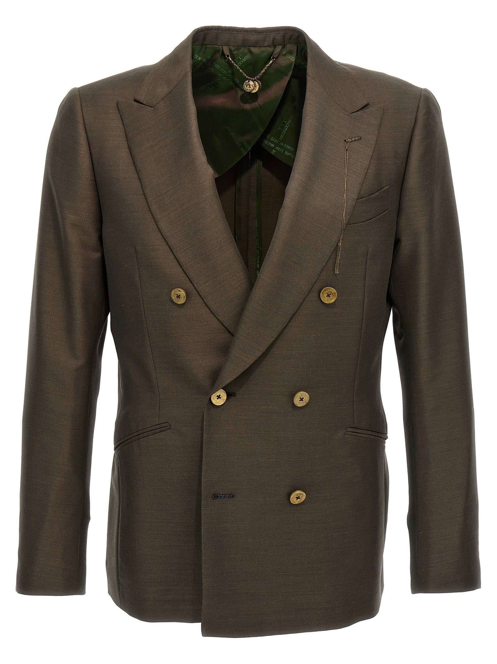 Maurizio Miri Double-breasted Blazer – 46% wo, 43% wm, 11% se