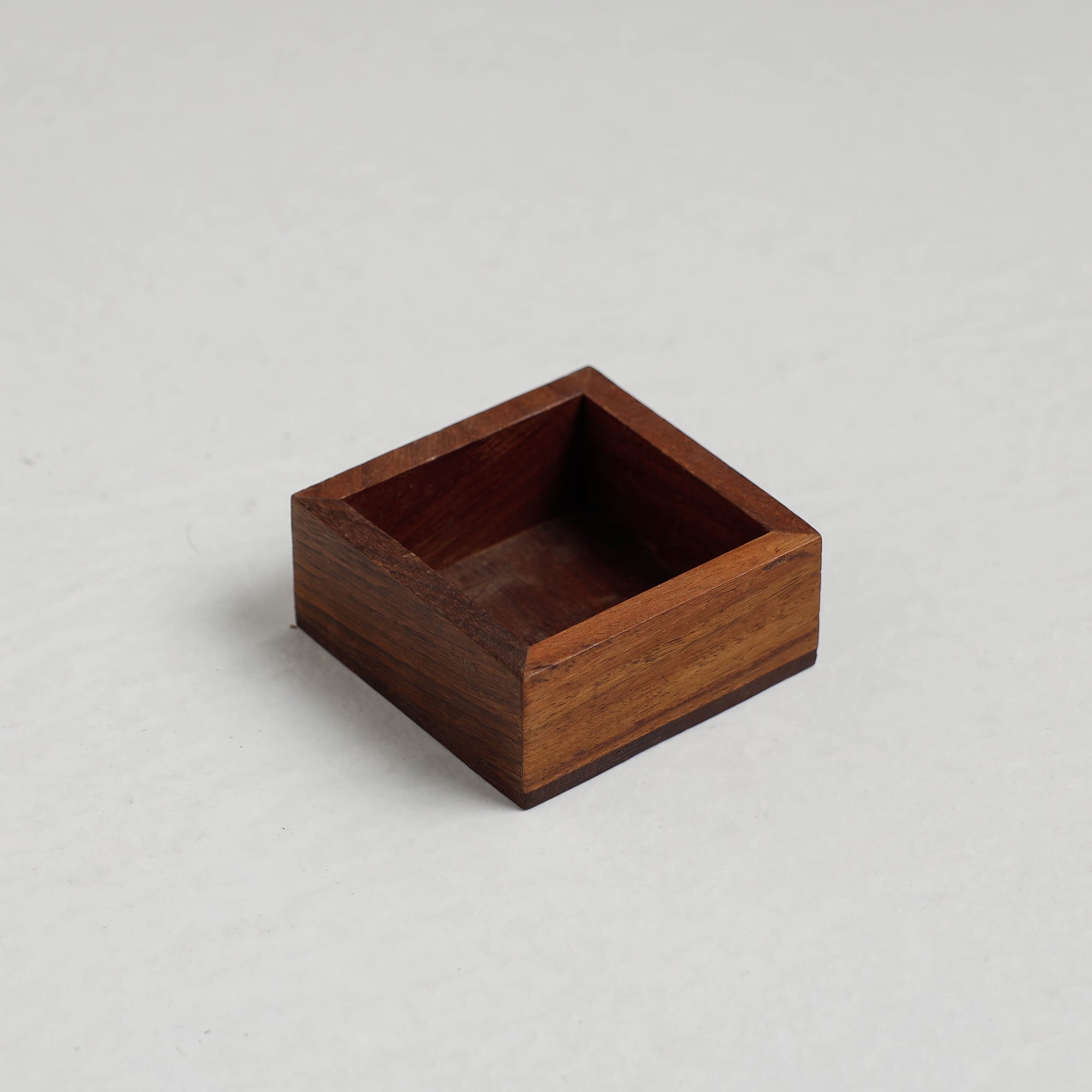HAVELI CHRONICLES Brown - Handcrafted Sheesham Wooden Square Bowls (2 x 2 in,Set of 2) - view 2