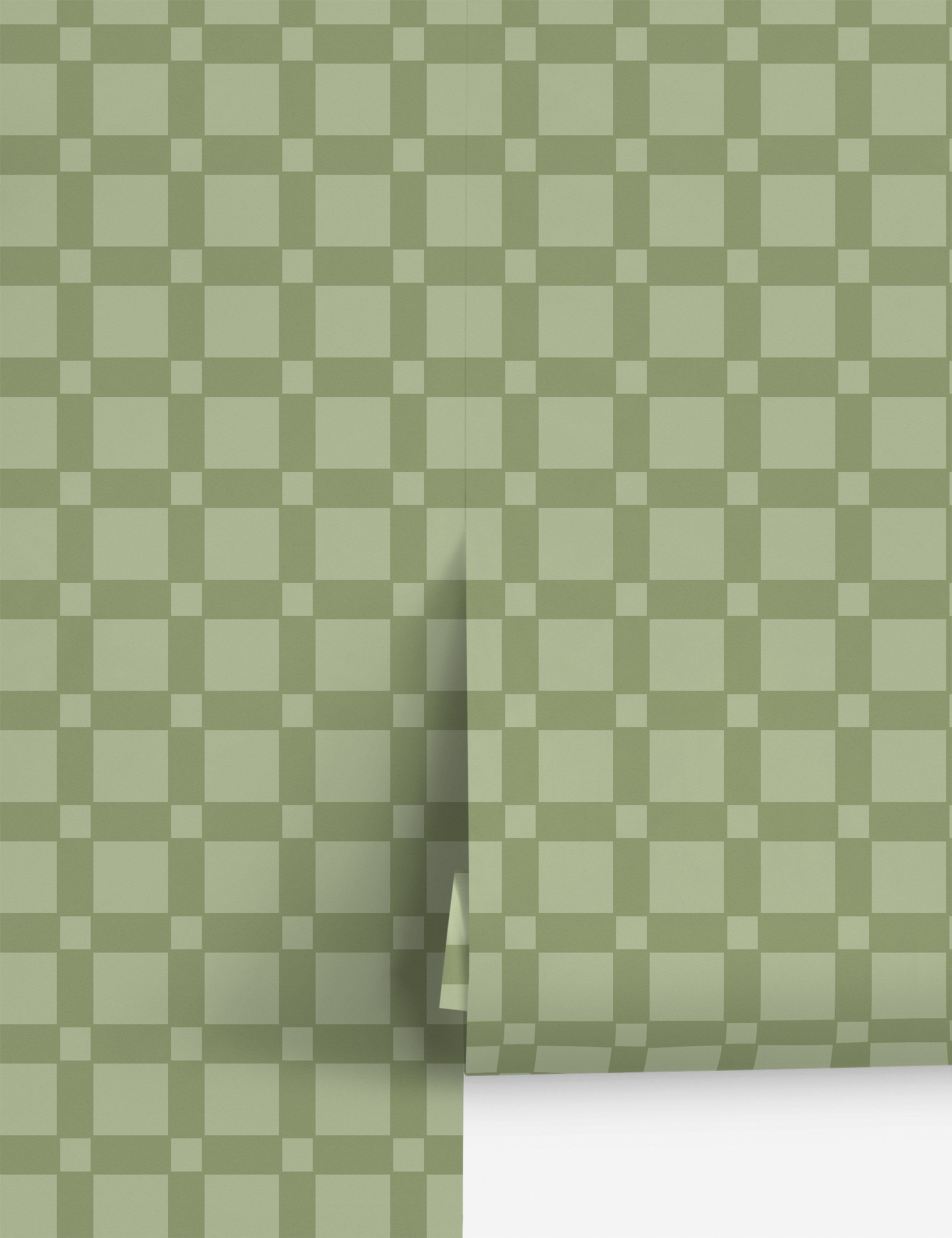 Lulu and Georgia Janae Checkered Wallpaper – Green
