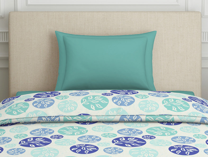 Spaces India Ornate Blue Polycotton Quilt Single Harmony - By Welspun - view 4