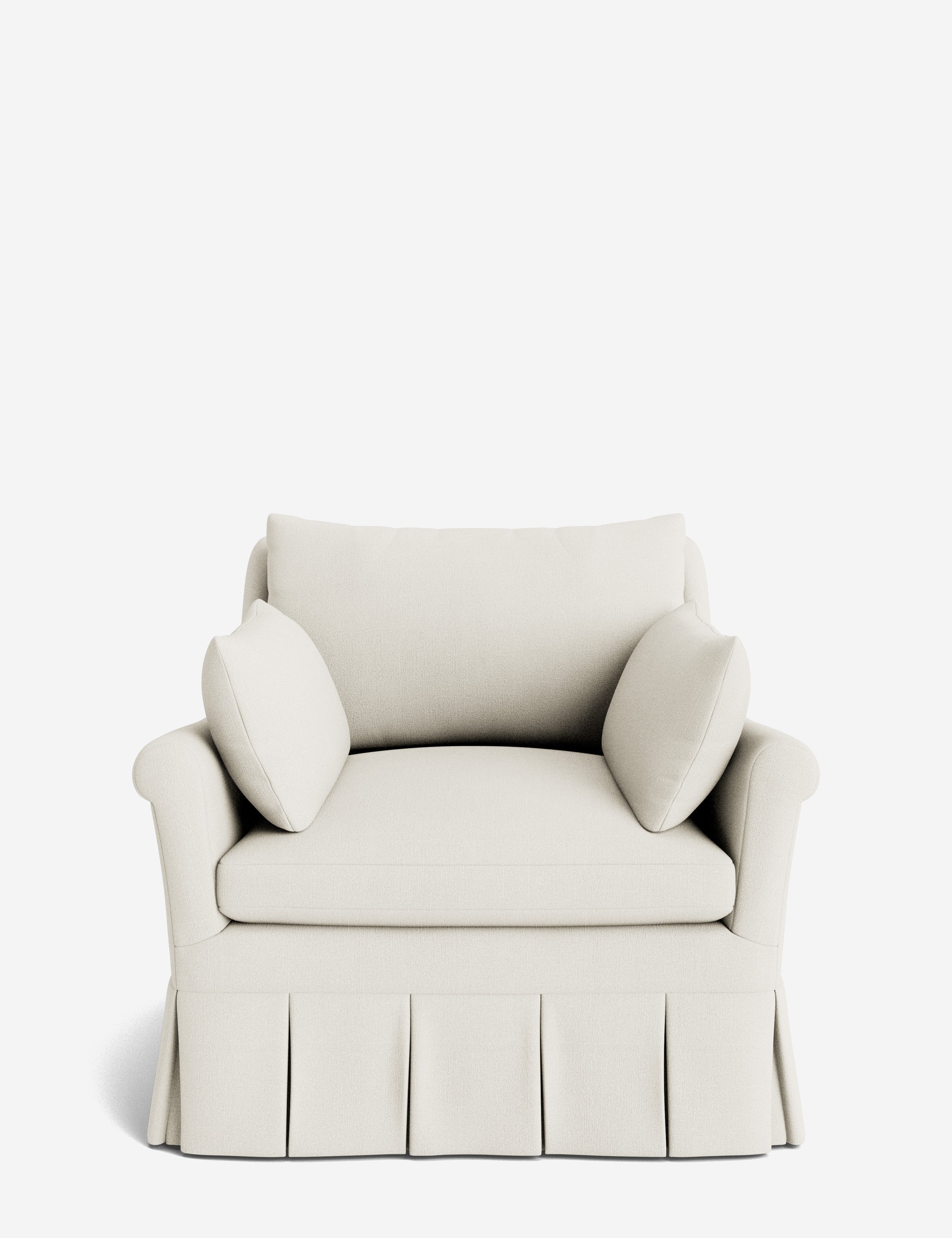 Lulu and Georgia Portola Rolled Arm Luxe Depth Pleated Chair - view 53